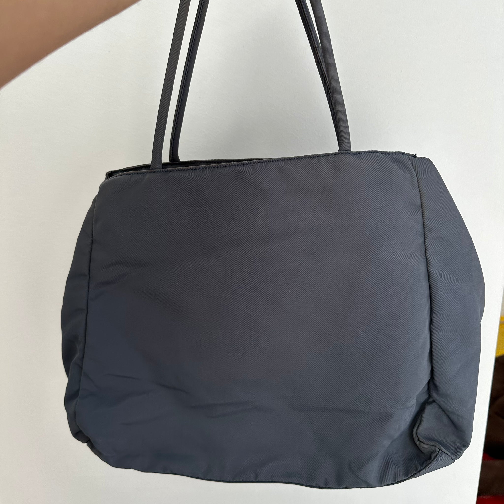 Prada Hand Bag Nylon Blue