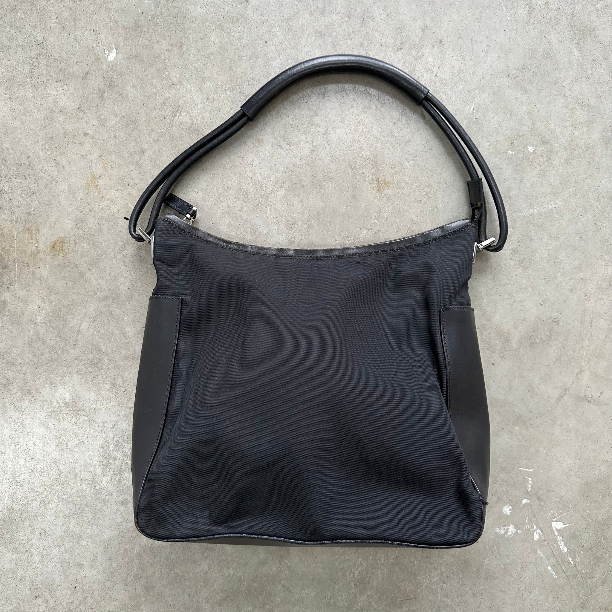 Gucci Black Shoulder Bag Nylon and Leather