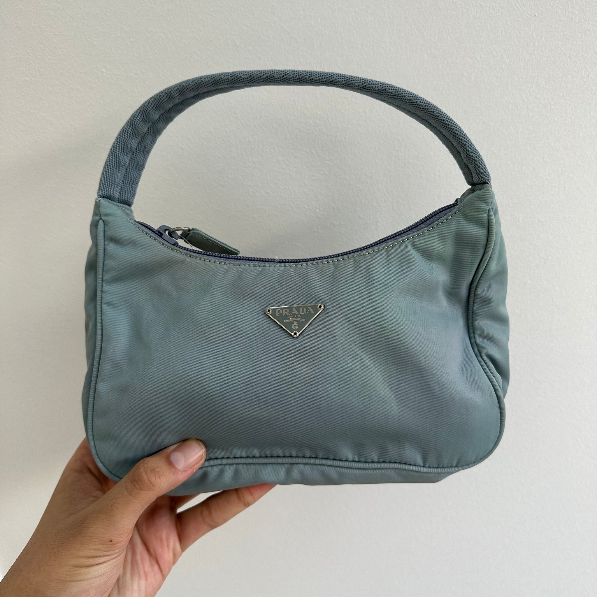 Prada Hobo Shoulder Bag Blue