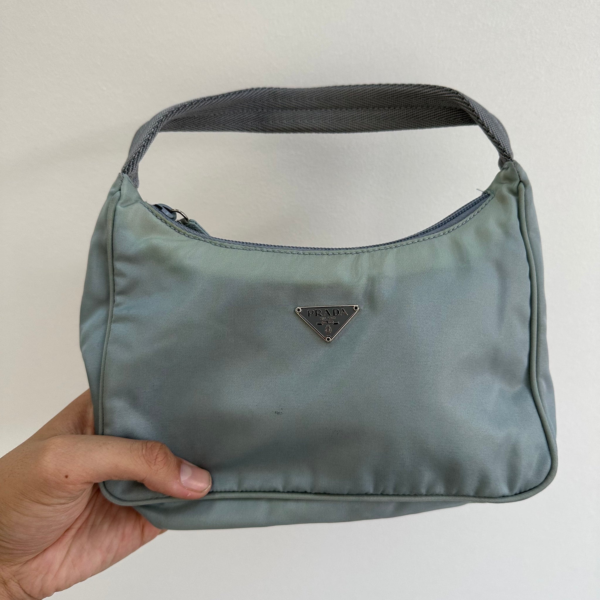 Prada Hobo Shoulder Bag Blue