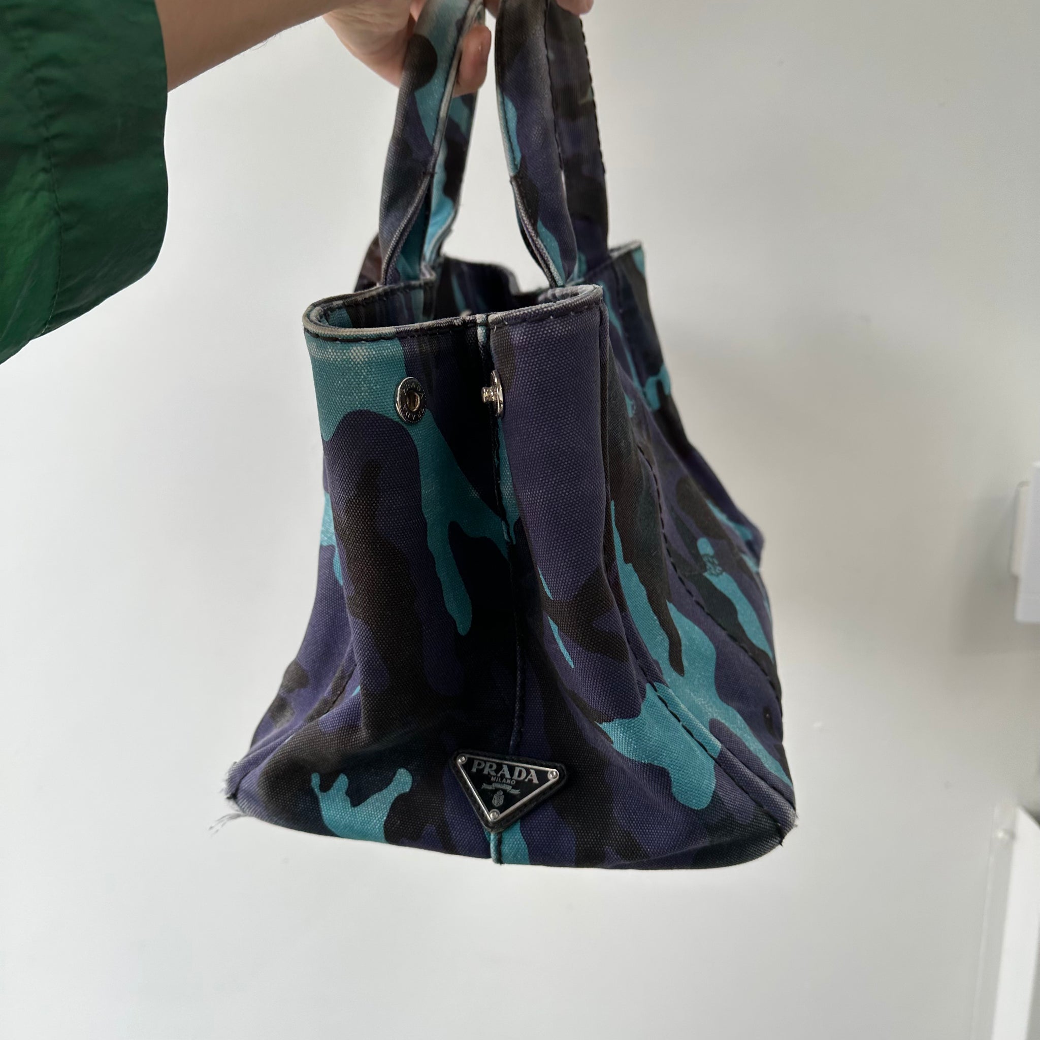 Prada Canapa Large Tote Bag Camo