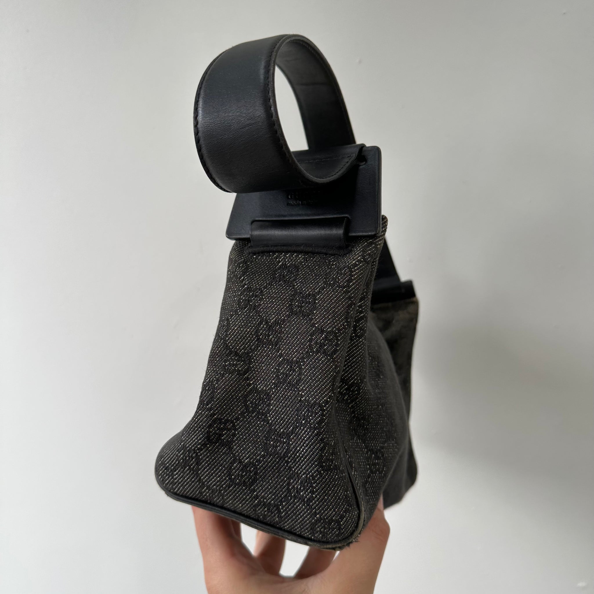 Gucci Grey Hobo Style Shoulder Bag