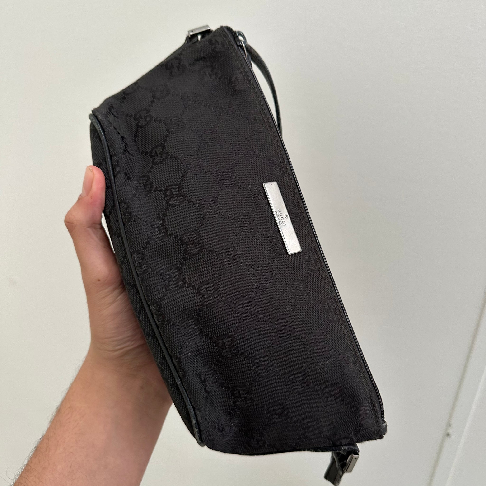 Gucci Boat Pochette Canvas Black