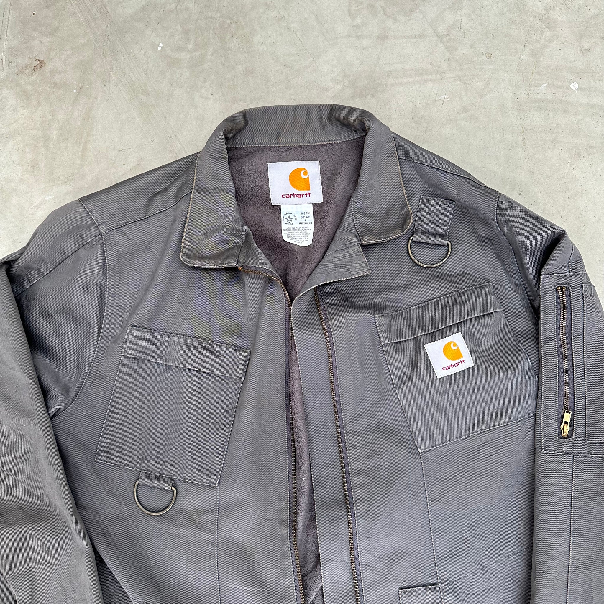 Carhartt Grey Wool Lined Jacket Size L