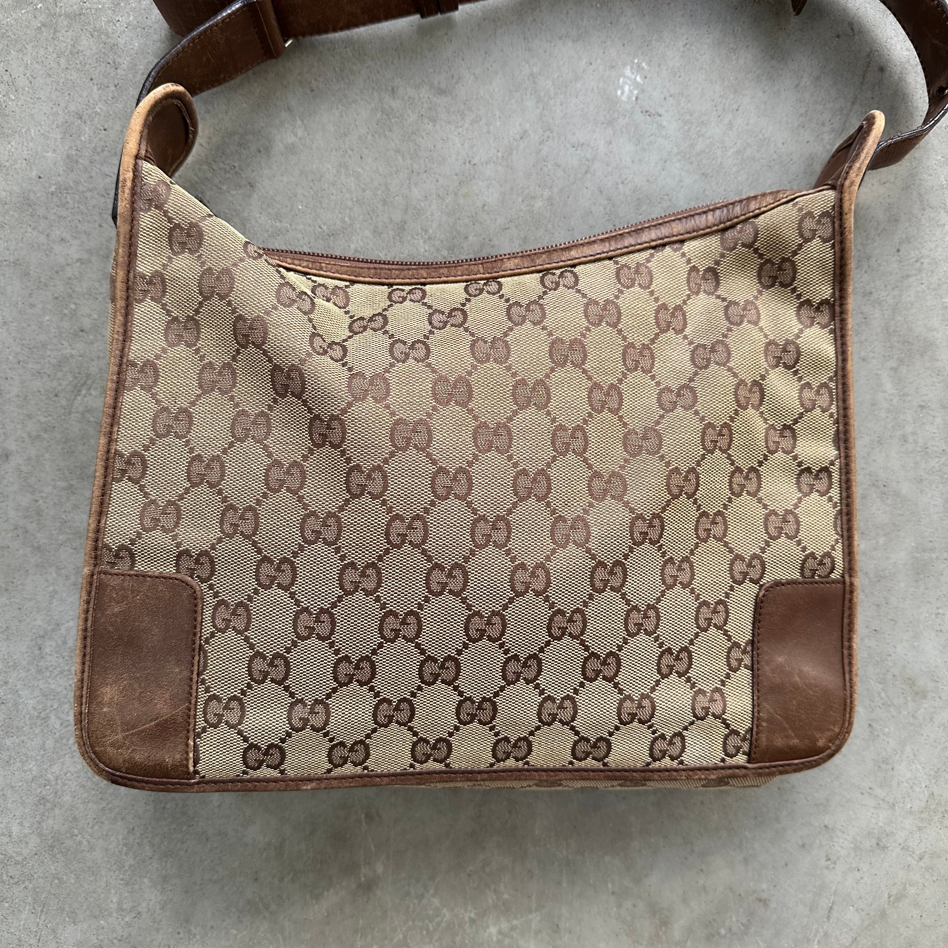 Gucci Square Shoulder Bag with Leather Corner