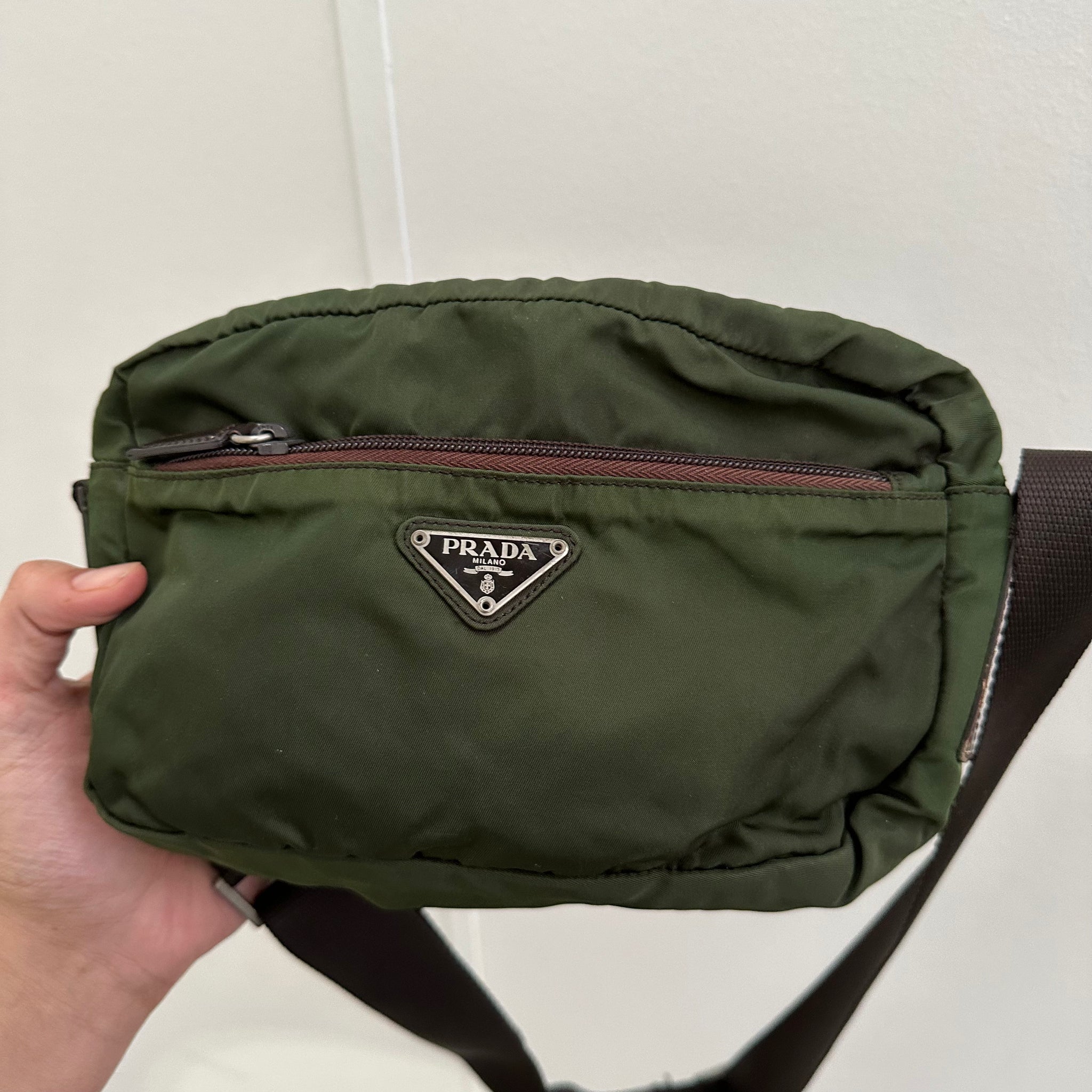 Prada Green Small Messenger Bag