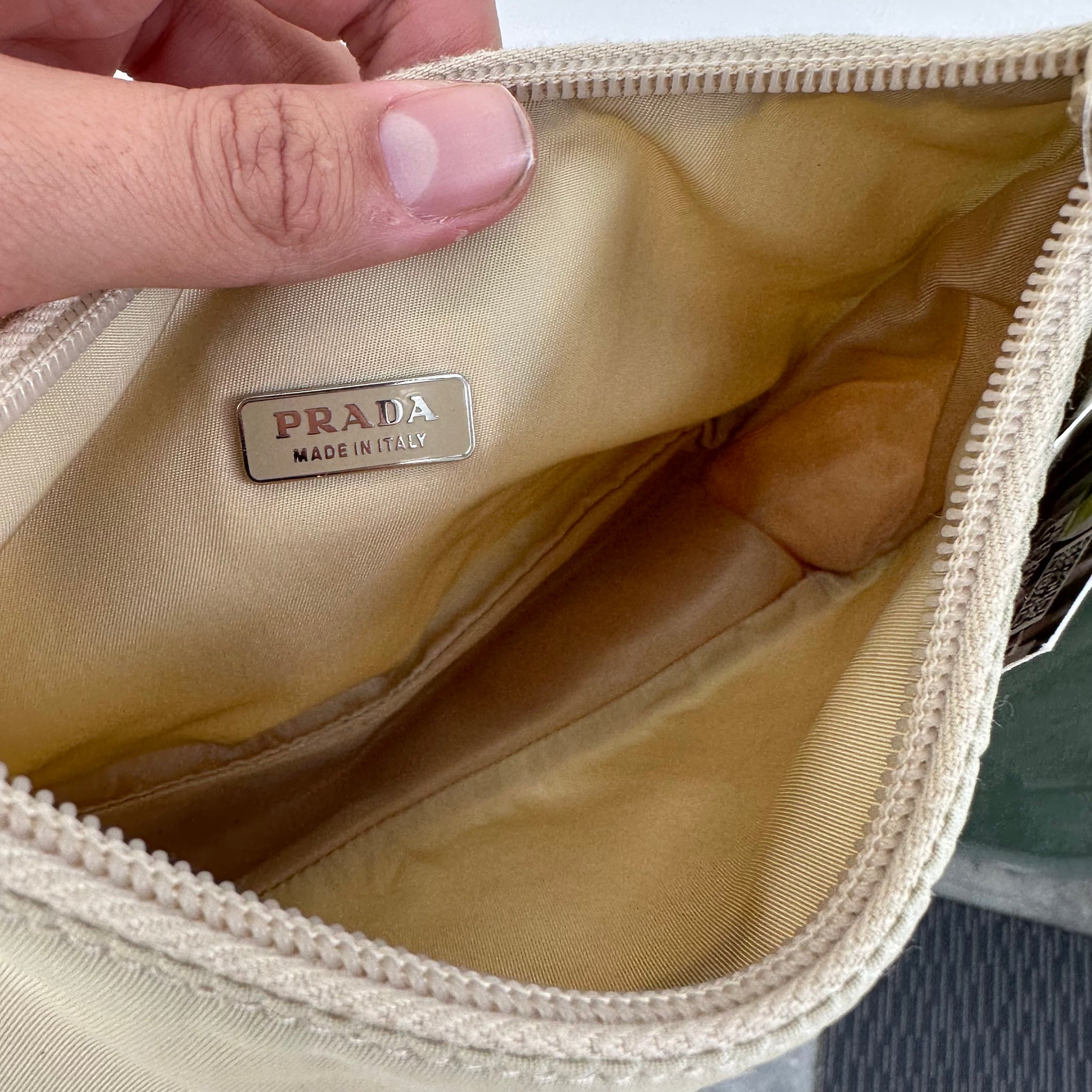 Prada Hobo Shoulder Bag Cream