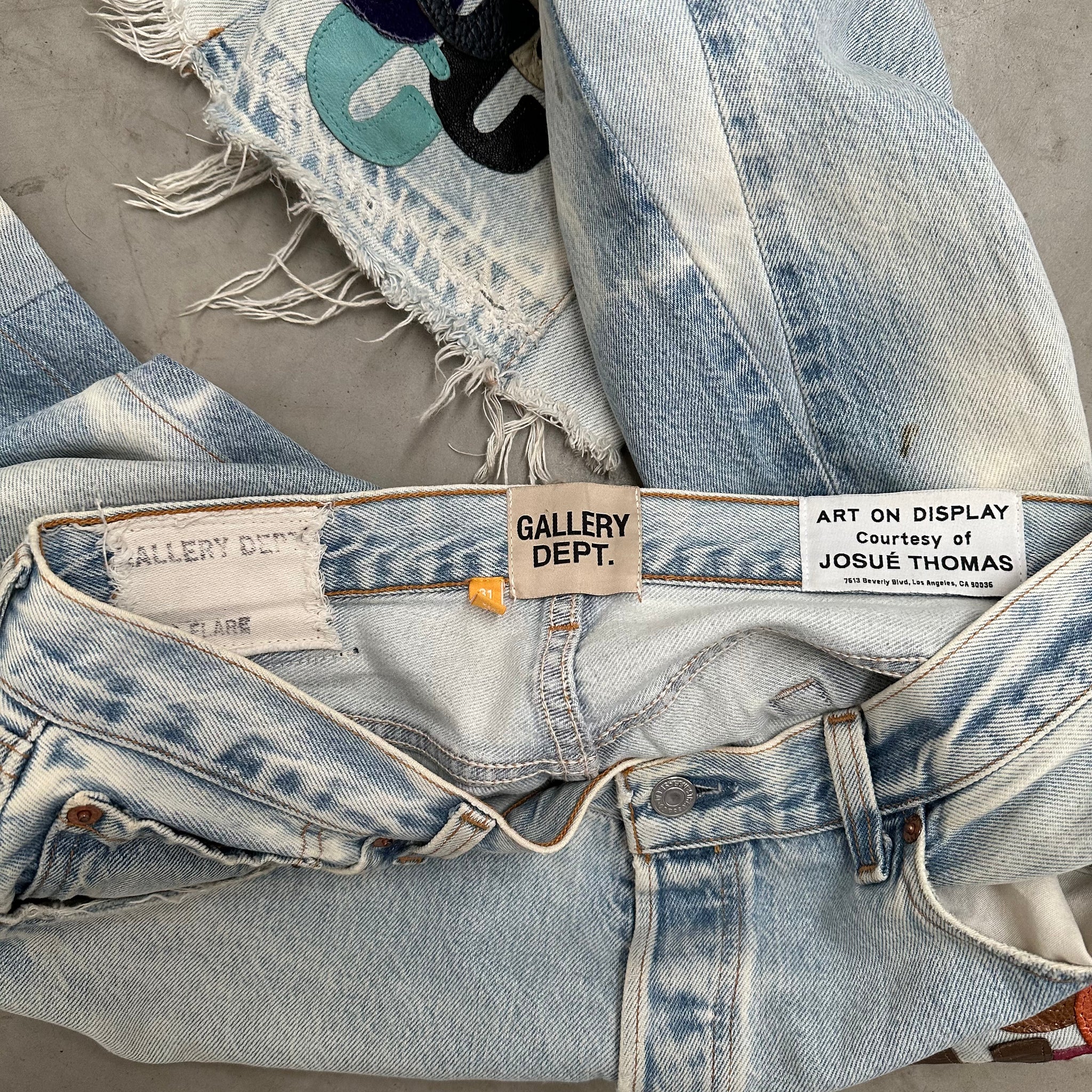 Gallery Dept. Multi Colour G Patch Flare Jeans Size 31
