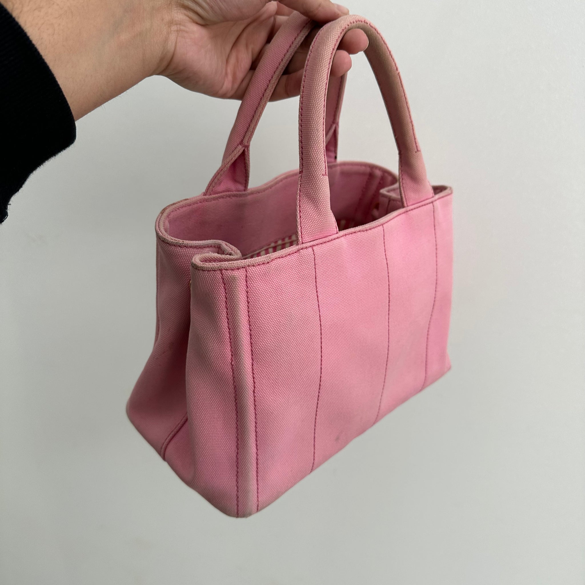 Prada Canapa Mini Tote Bag Pink