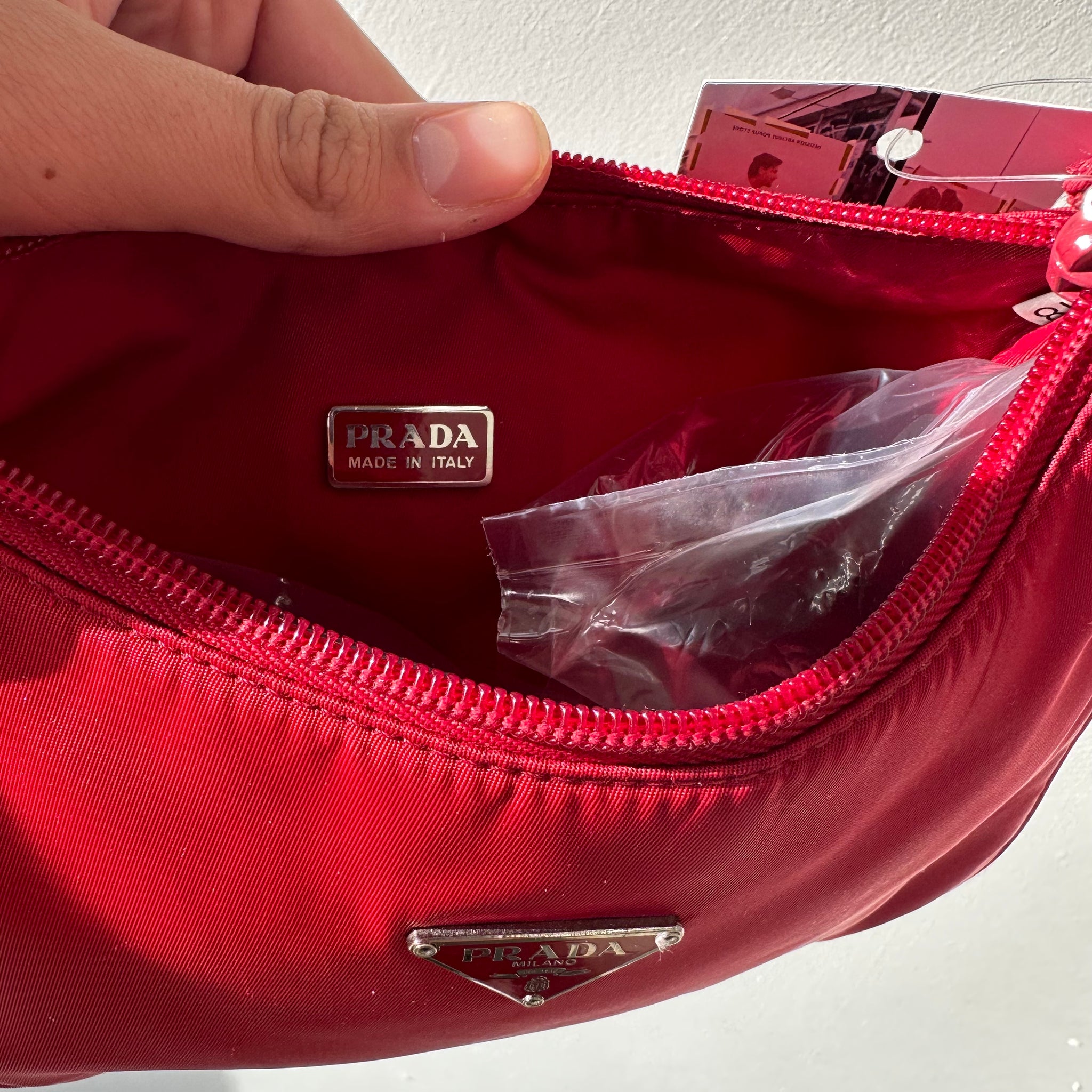 Prada Hobo Shoulder Bag Red