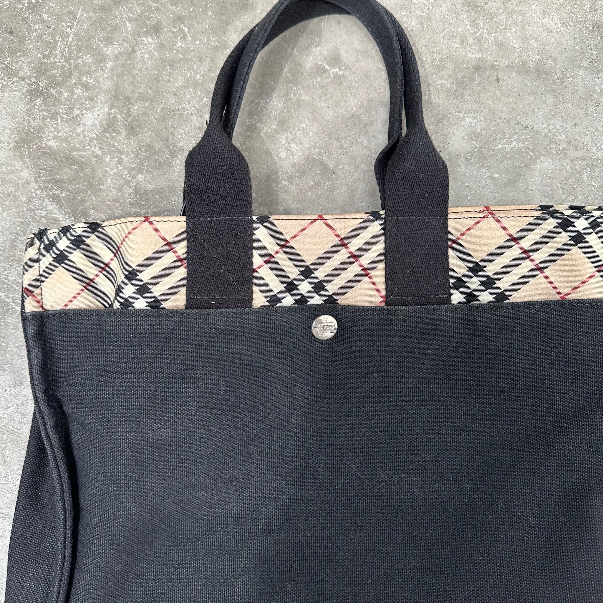 Burberry Vintage Black Check Print Bag