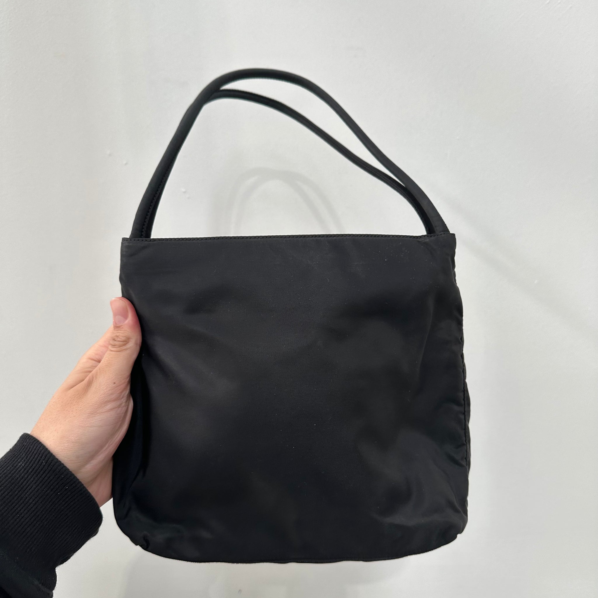 Prada Black Mini Double Strap Tote Bag