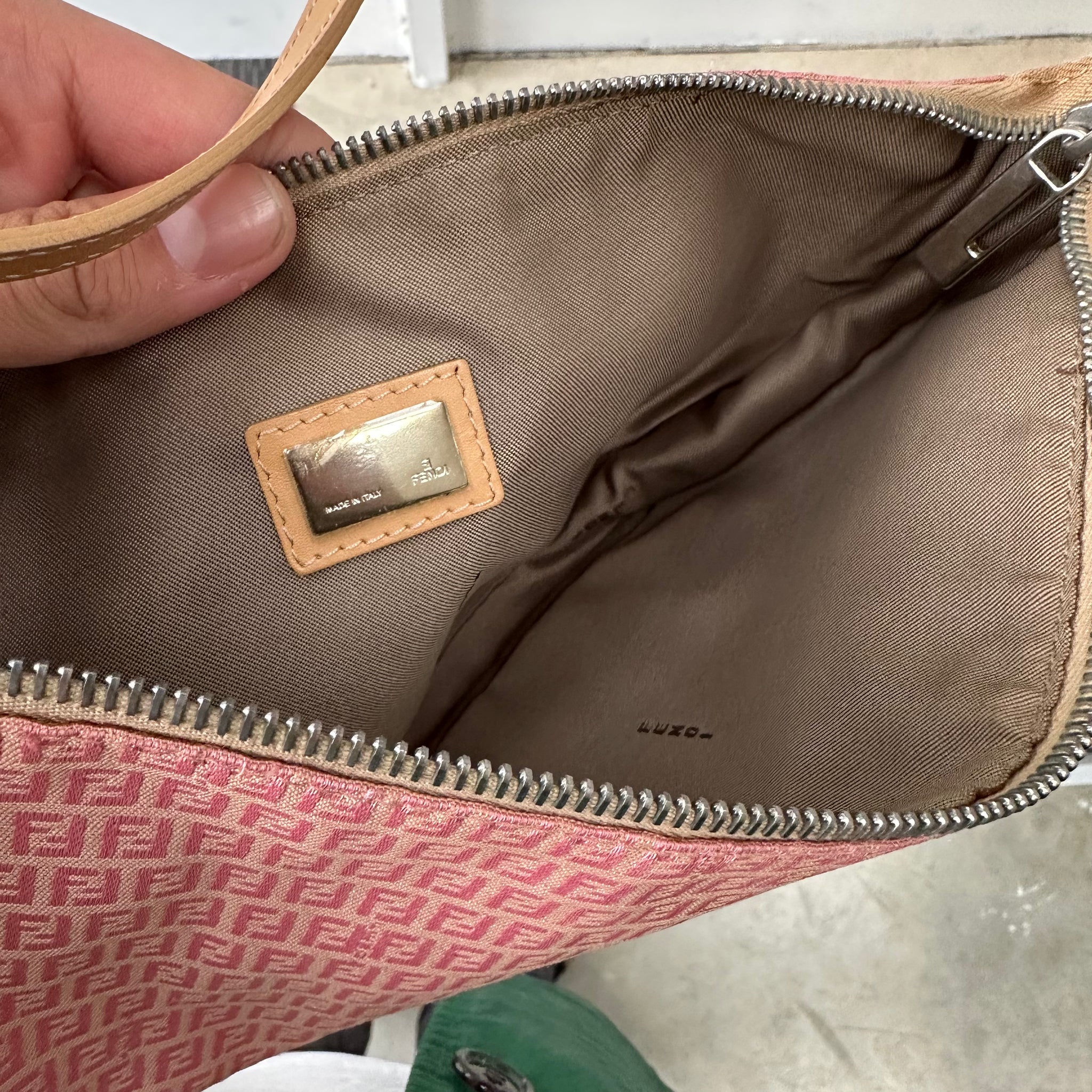 Fendi Pink Logo Shoulder Bag
