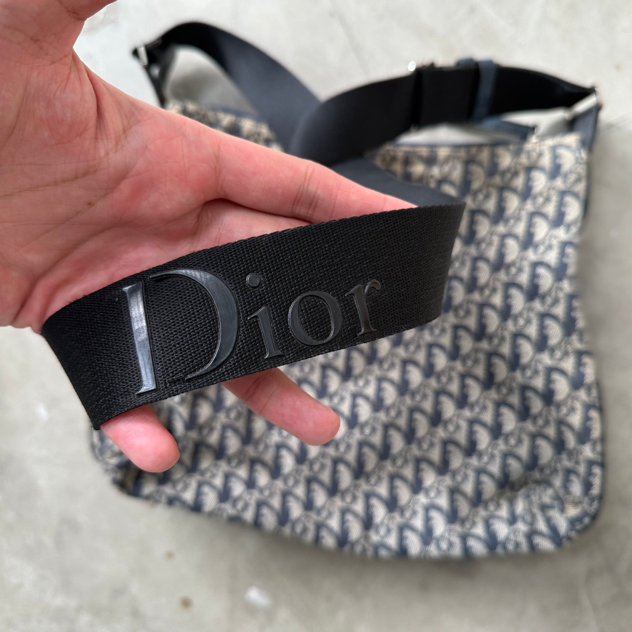 Dior Messenger Bag Navy with Long Strap