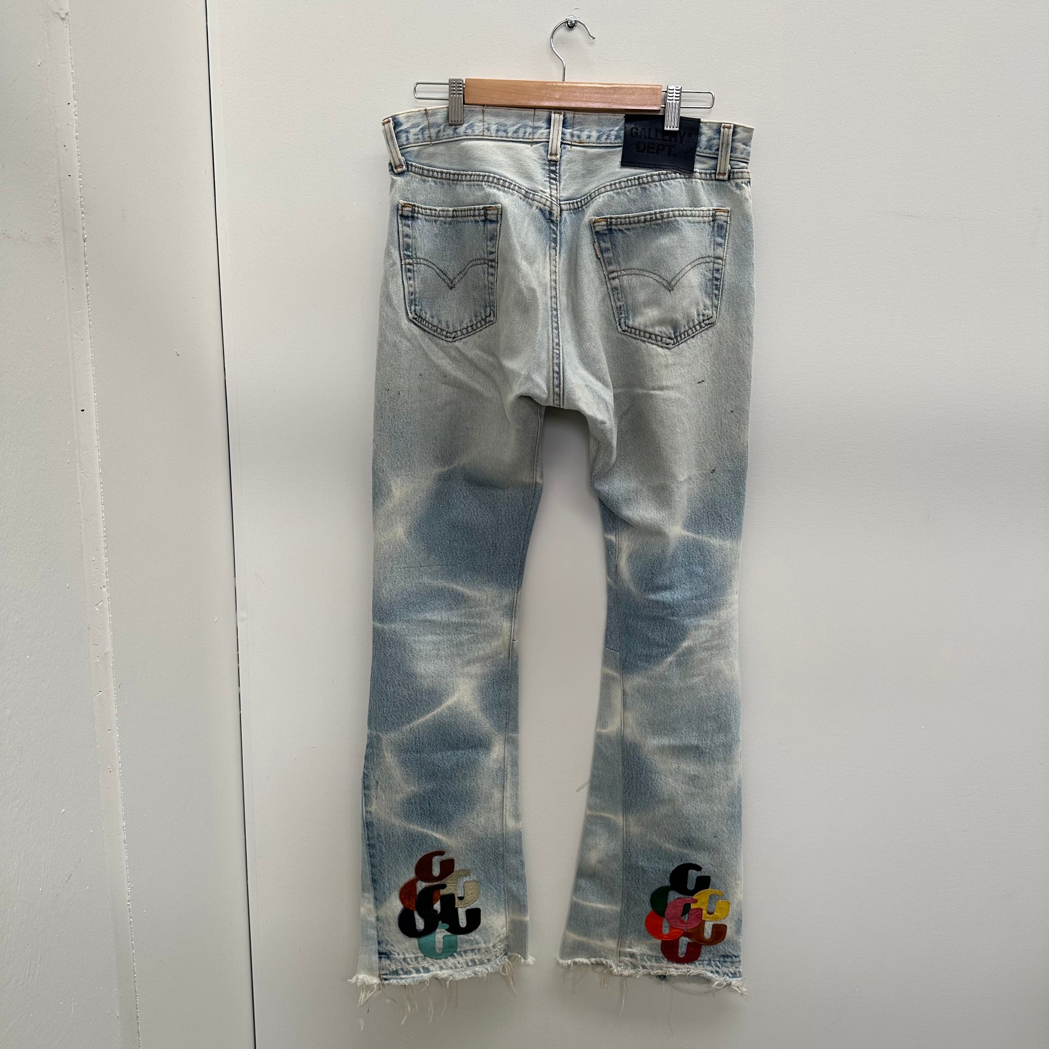 Gallery Dept. Multi Colour G Patch Flare Jeans Size 31