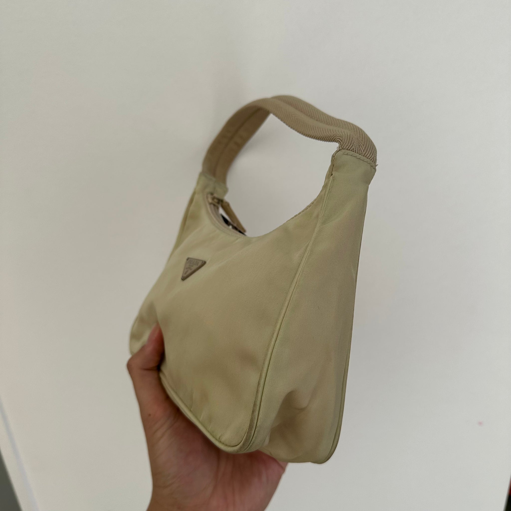 Prada Hobo Shoulder Bag Cream
