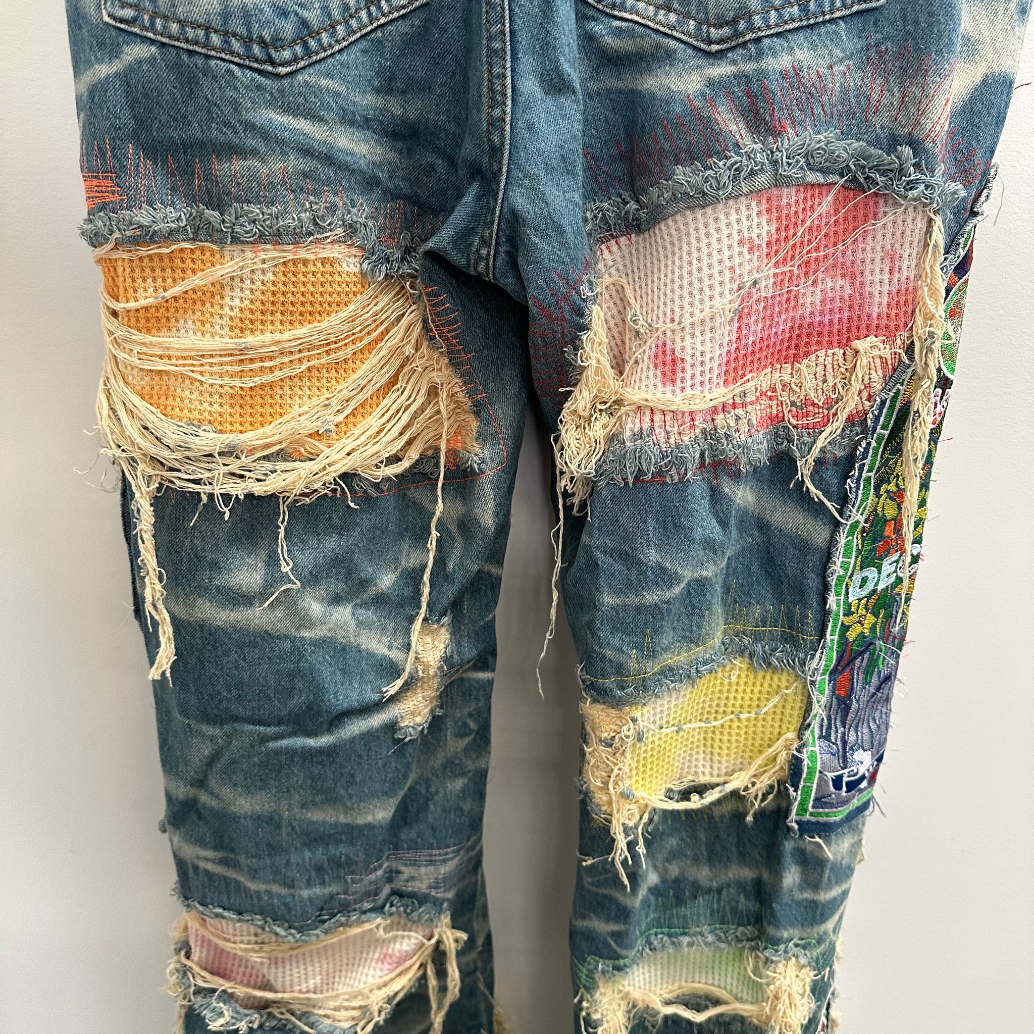 Who Decides War Patchwork Multi Colour Jeans Size 36