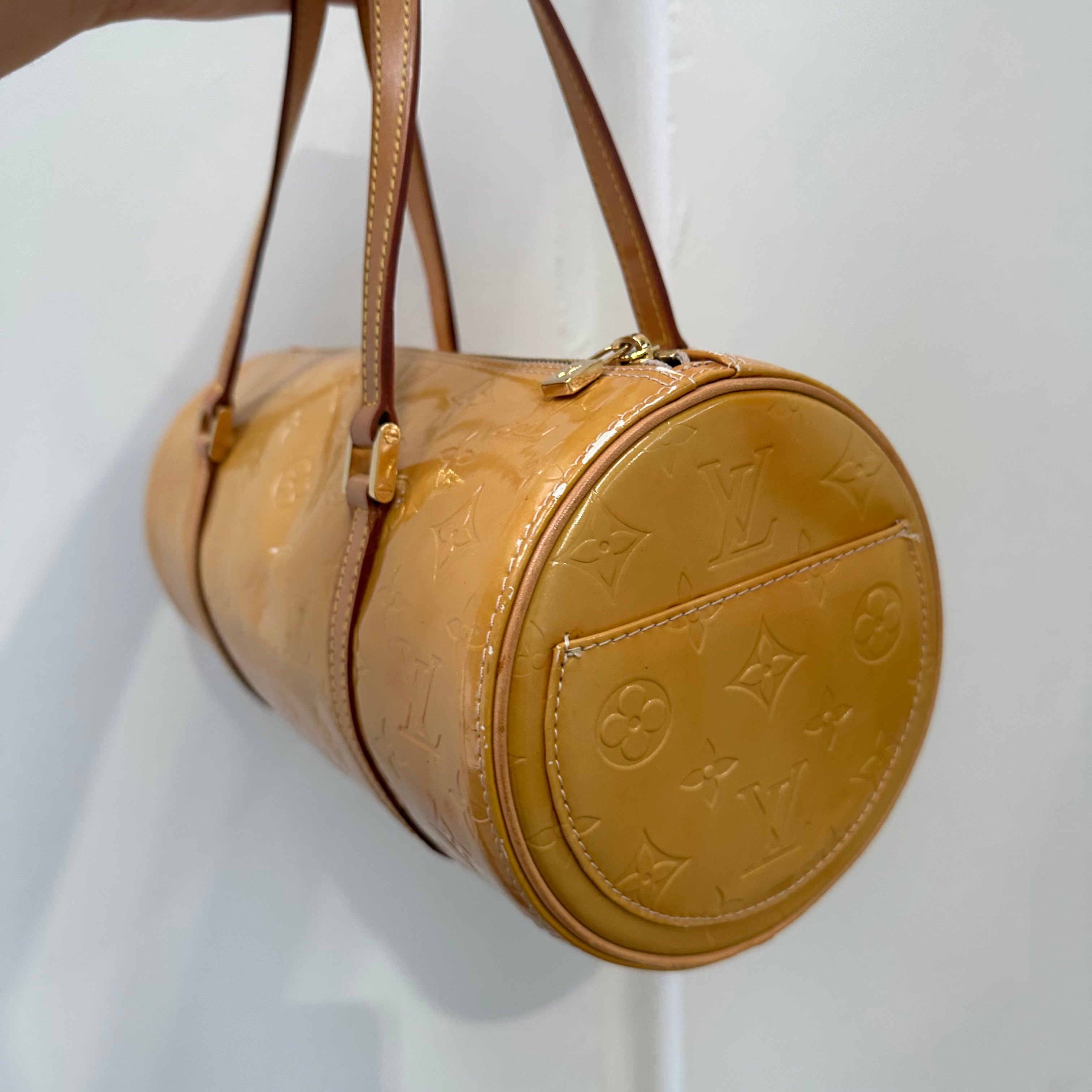 Louis Vuitton Yellow Monogram Vernis Papillon Bag – Curated by Charbel