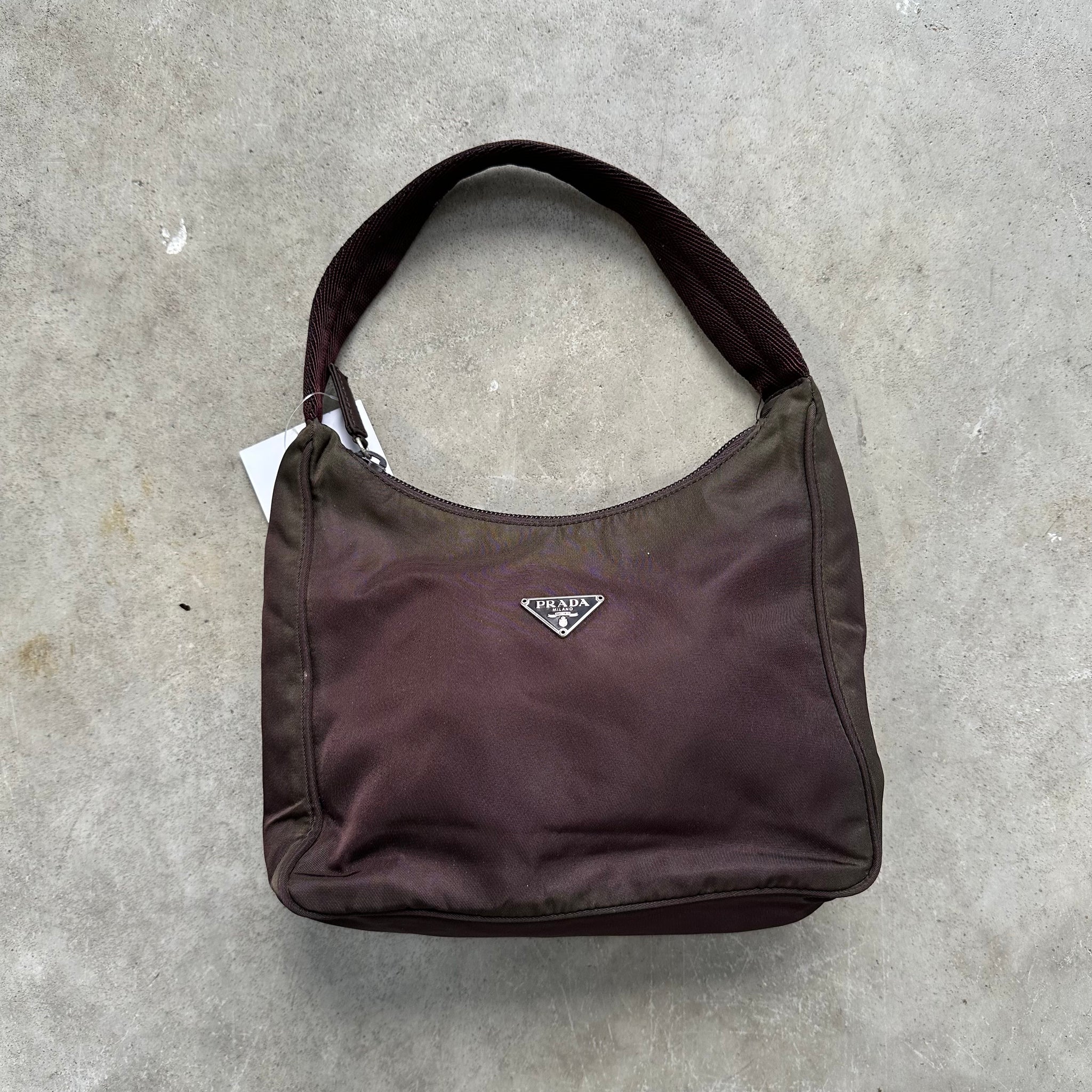 Prada Hobo Shoulder Bag Khaki
