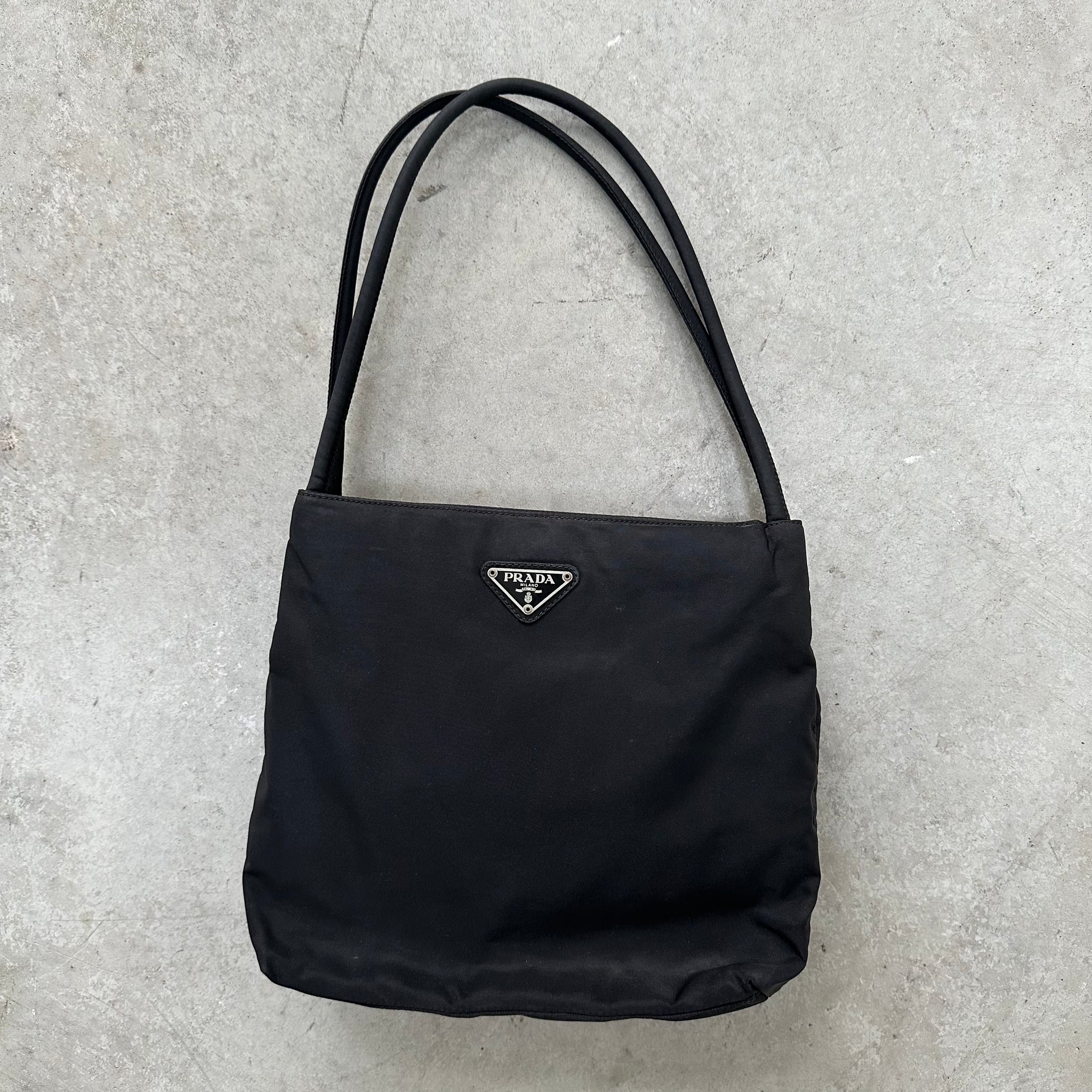 Prada Black Mini Double Strap Tote Bag