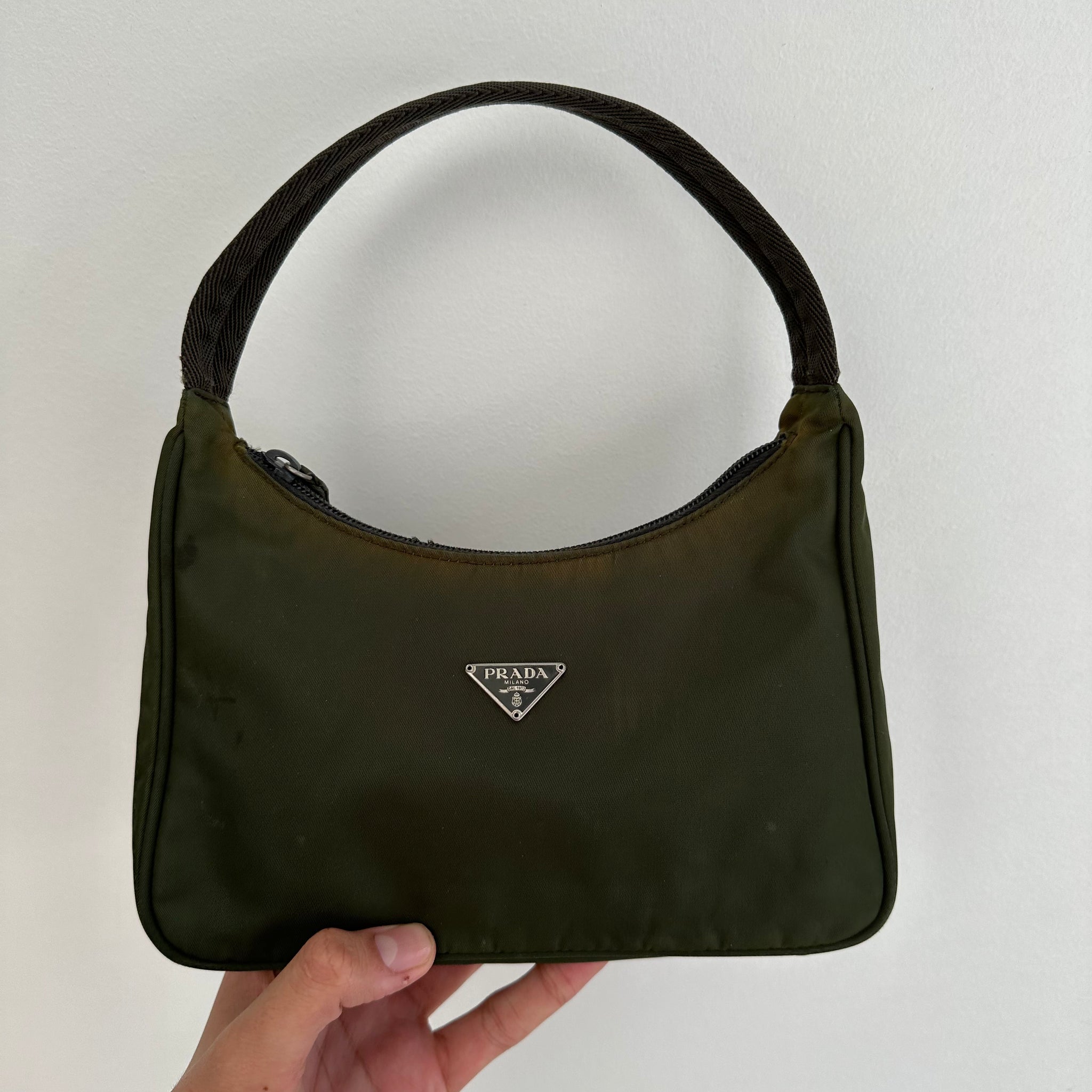 Prada Hobo Shoulder Bag Green