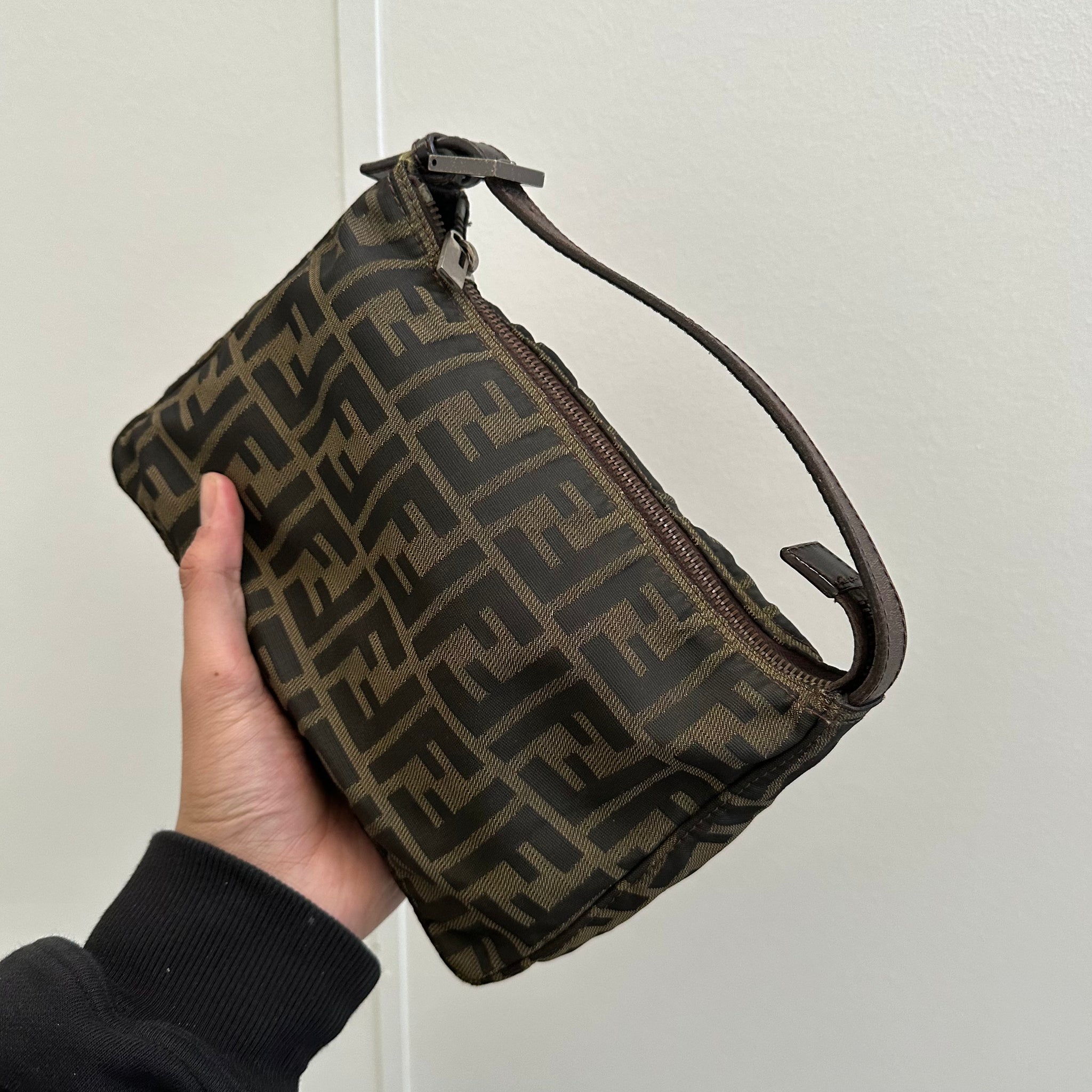 Fendi Mini Pochette Shoulder Bag Canvas