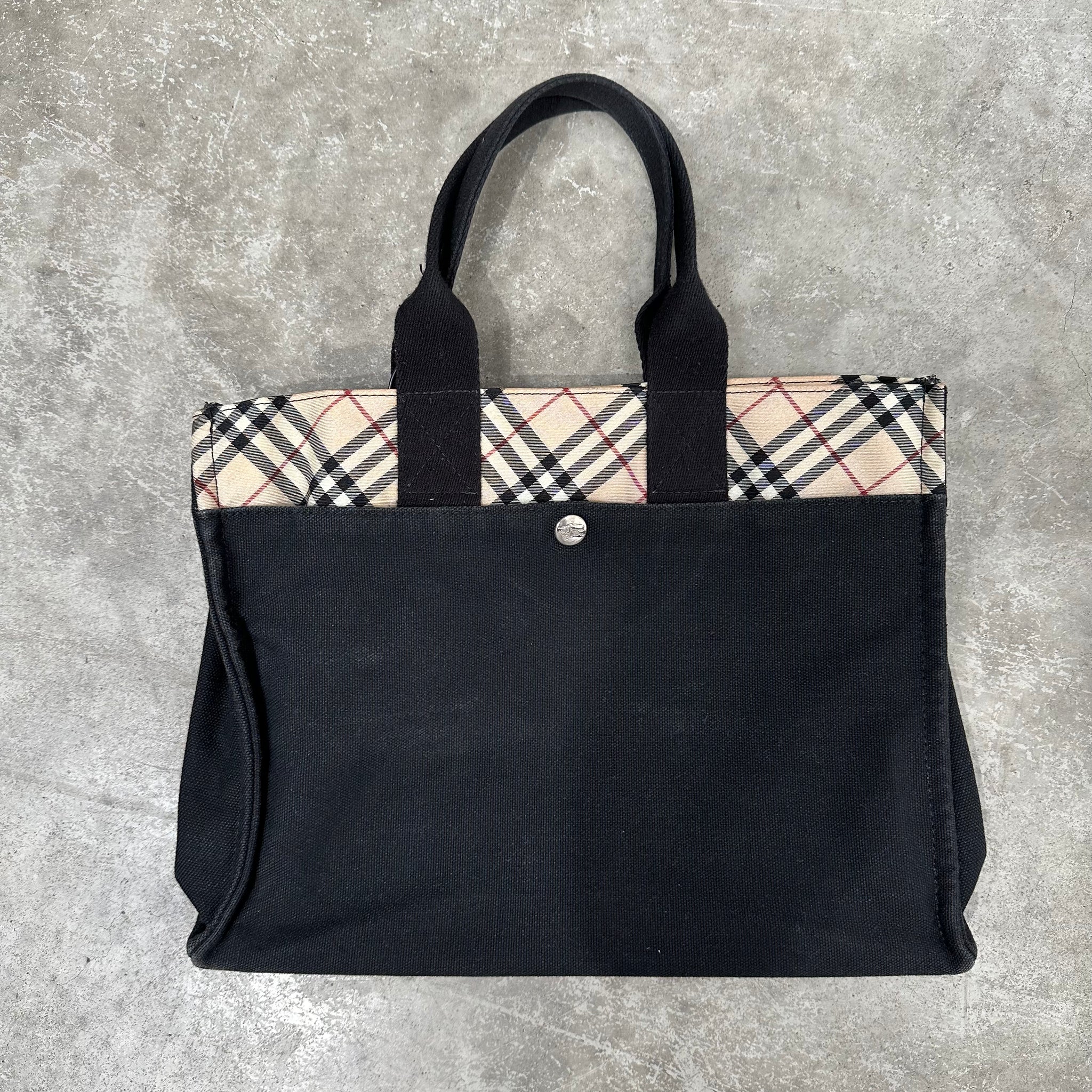 Burberry Vintage Black Check Print Bag