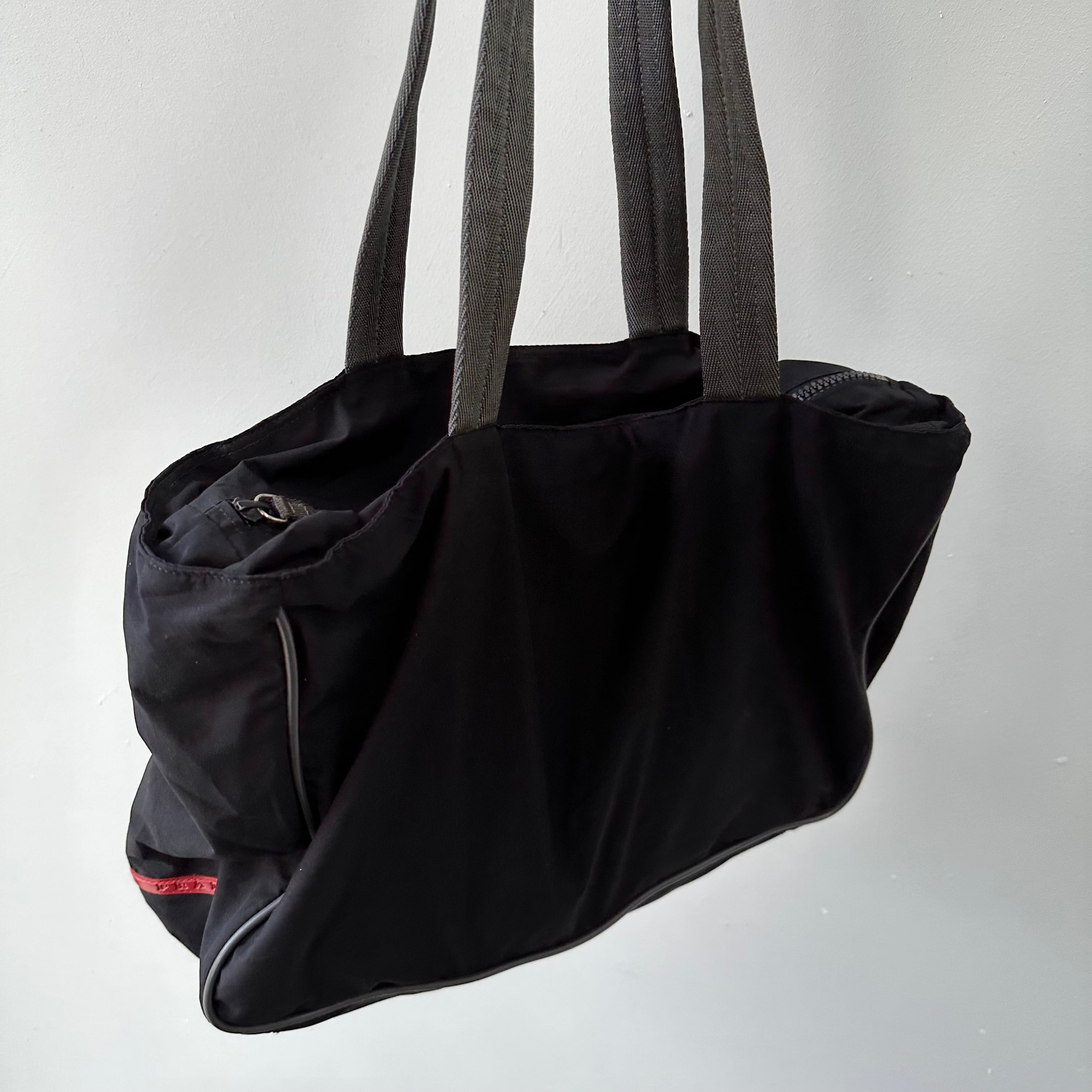 Prada black canvas discount bag