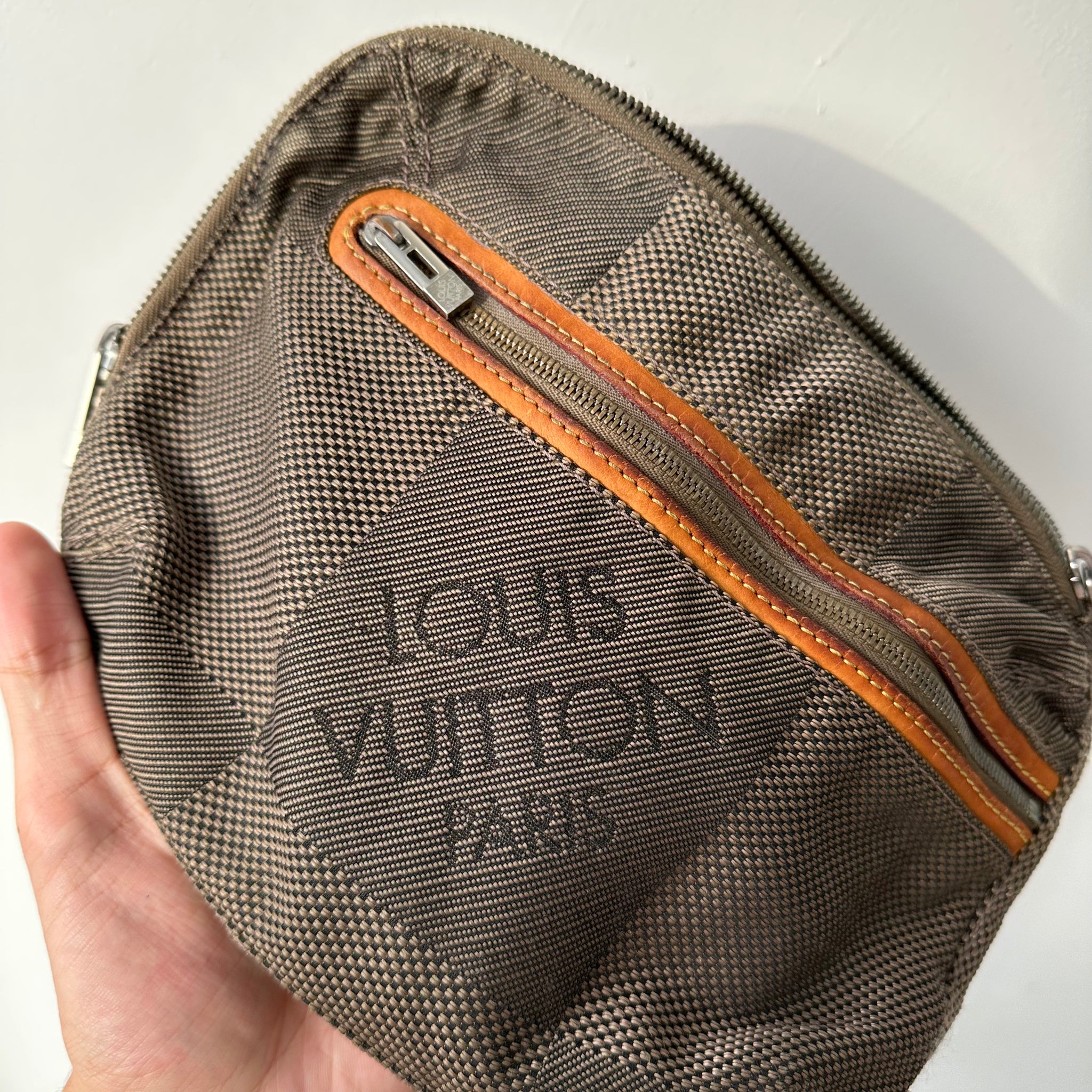 Louis Vuitton Damier Geant Arche Belt / Bum Bag Dark Brown