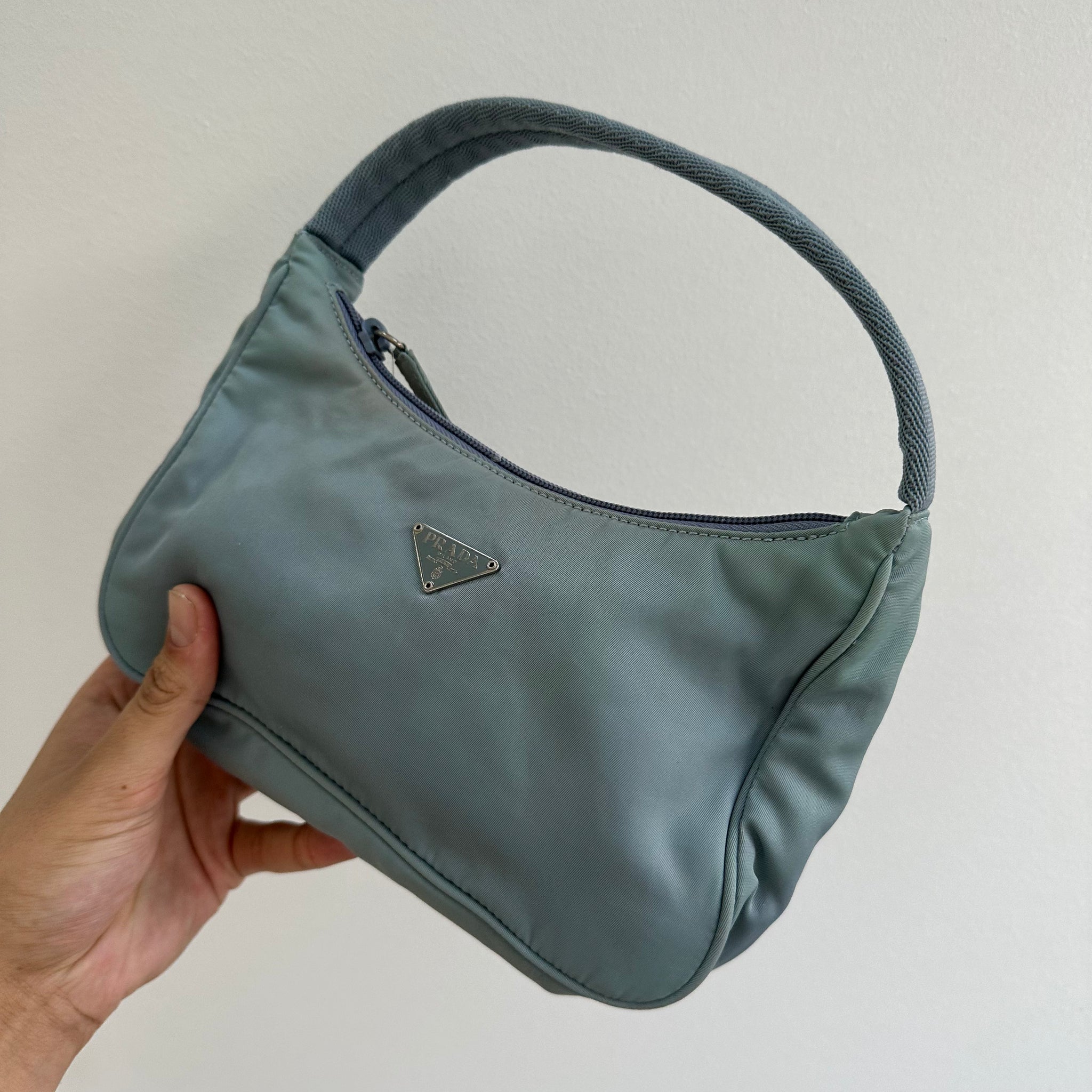 Prada Hobo Shoulder Bag Blue