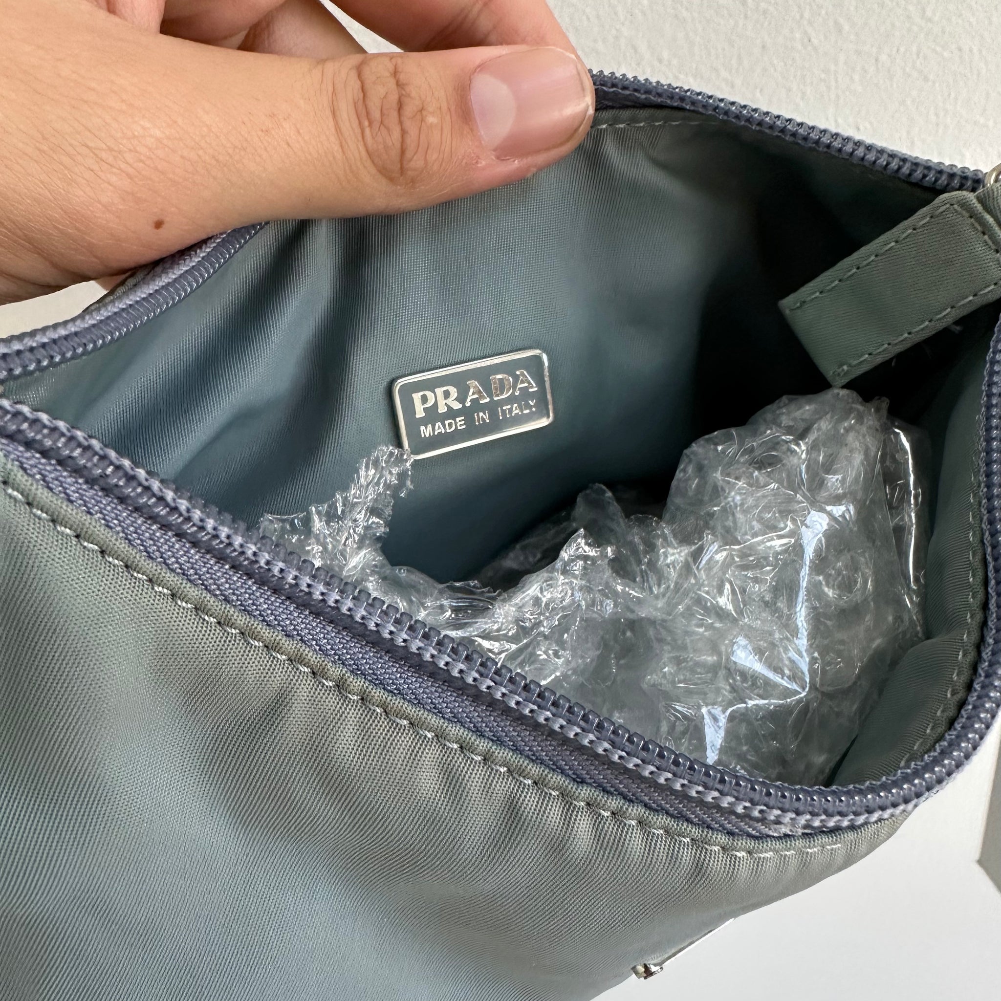 Prada Hobo Shoulder Bag Blue