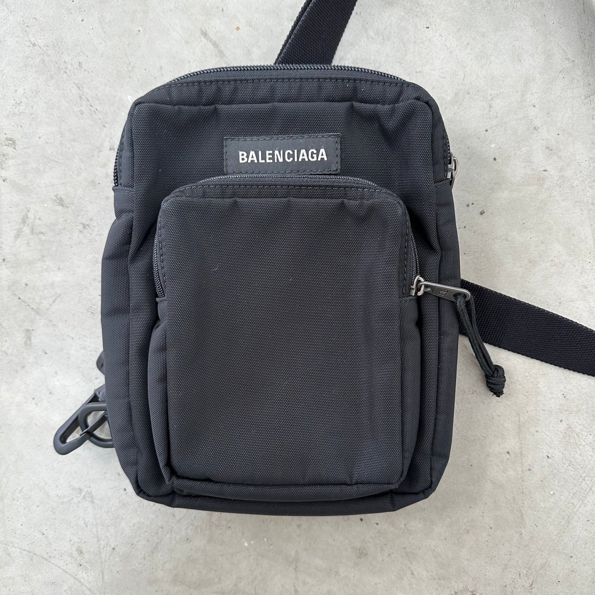 Balenciaga Explorer Crossbody Black Nylon Bag