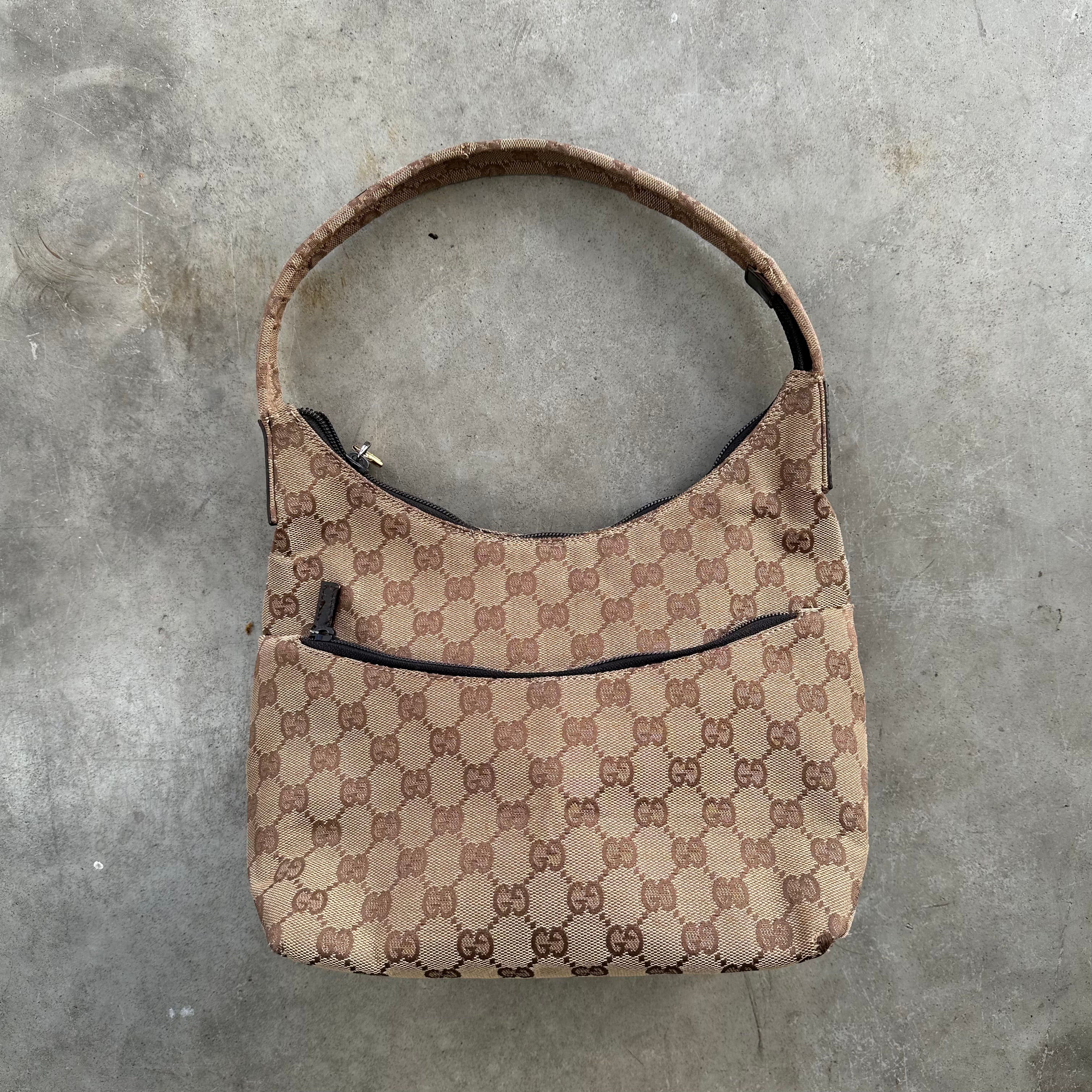 Gucci Front Zip Shoulder Bag Canvas – Curated by Charbel