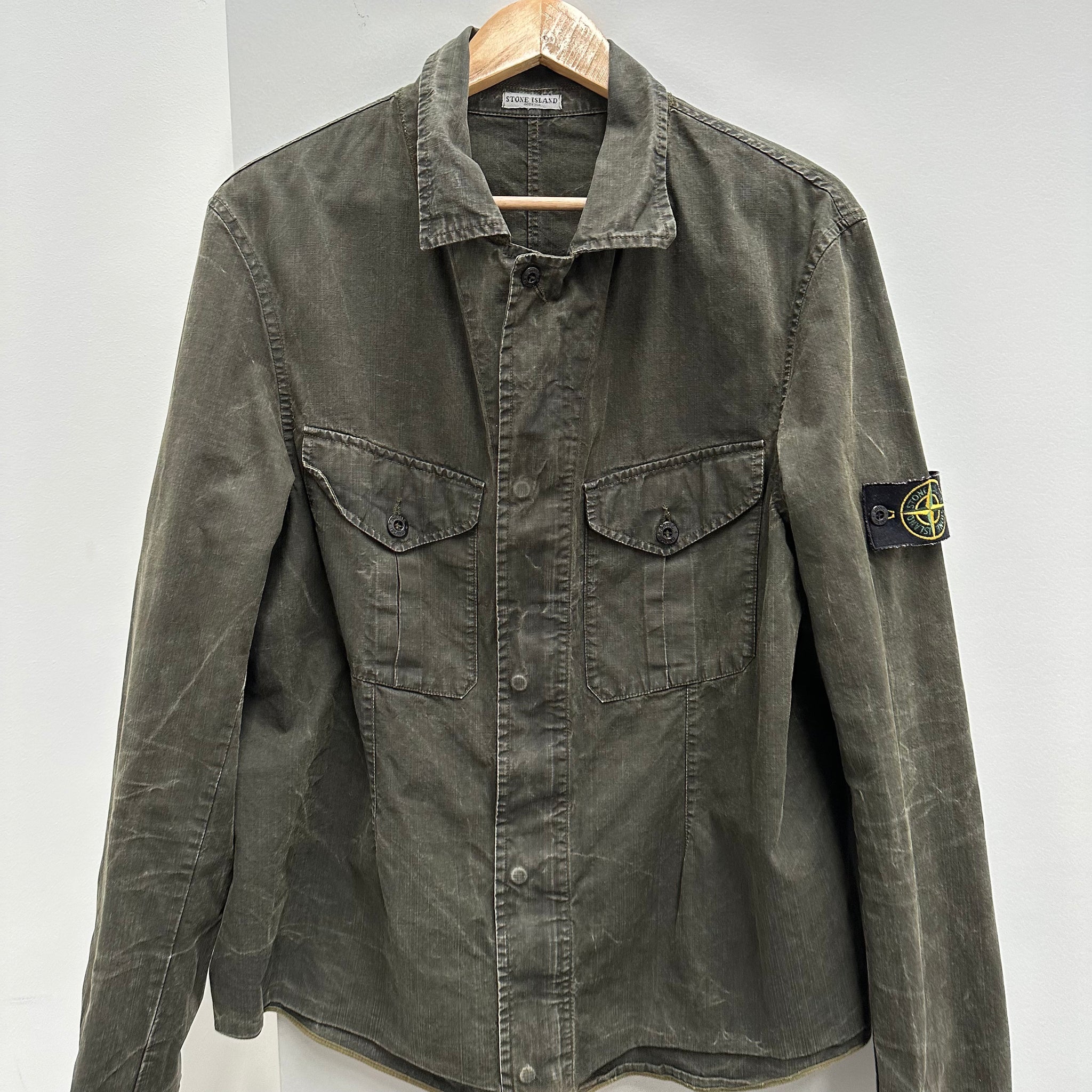 Stone Island Washed Green Zip Up Jacket