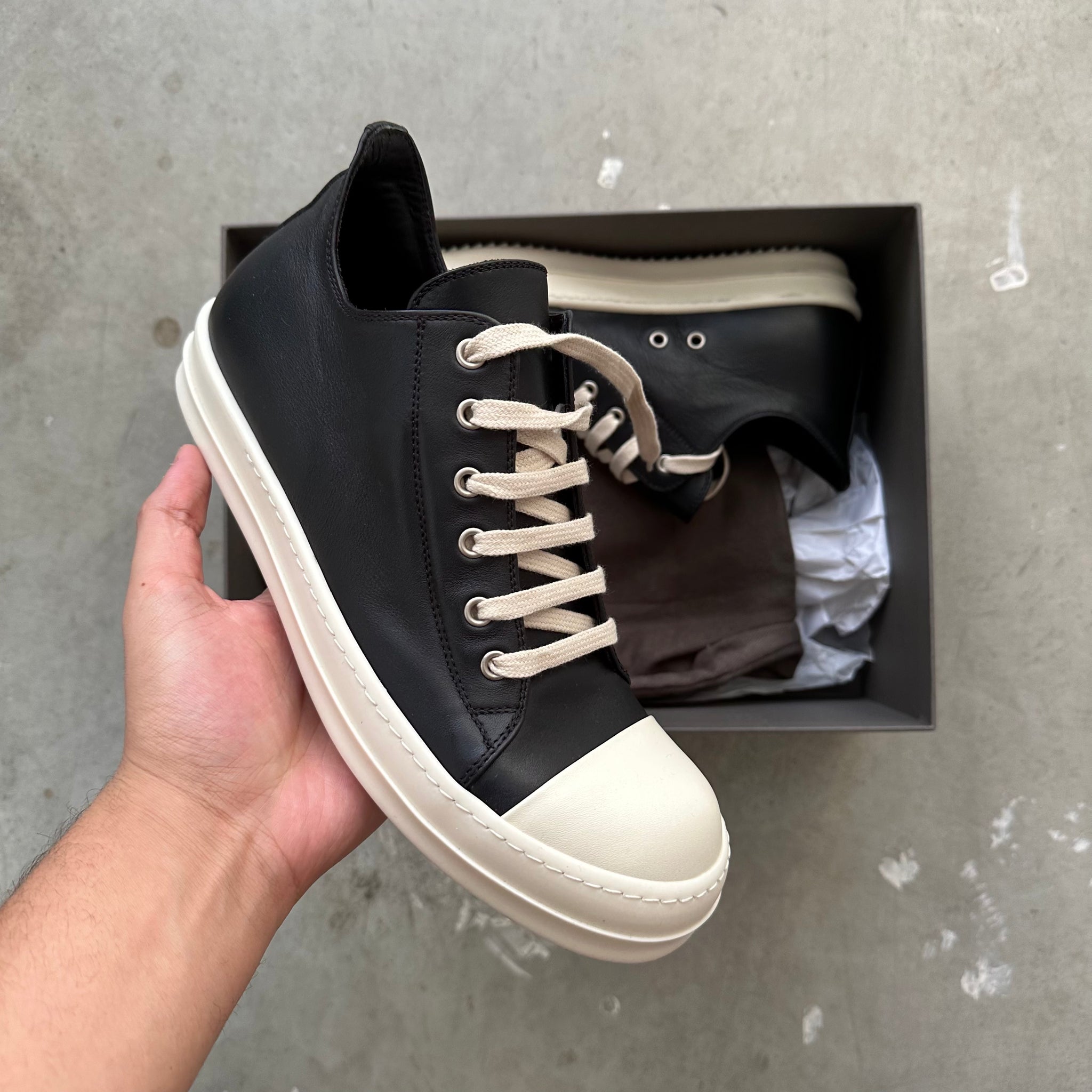 Rick Owens Mainline Black Top Ramone Size 41 Brand New