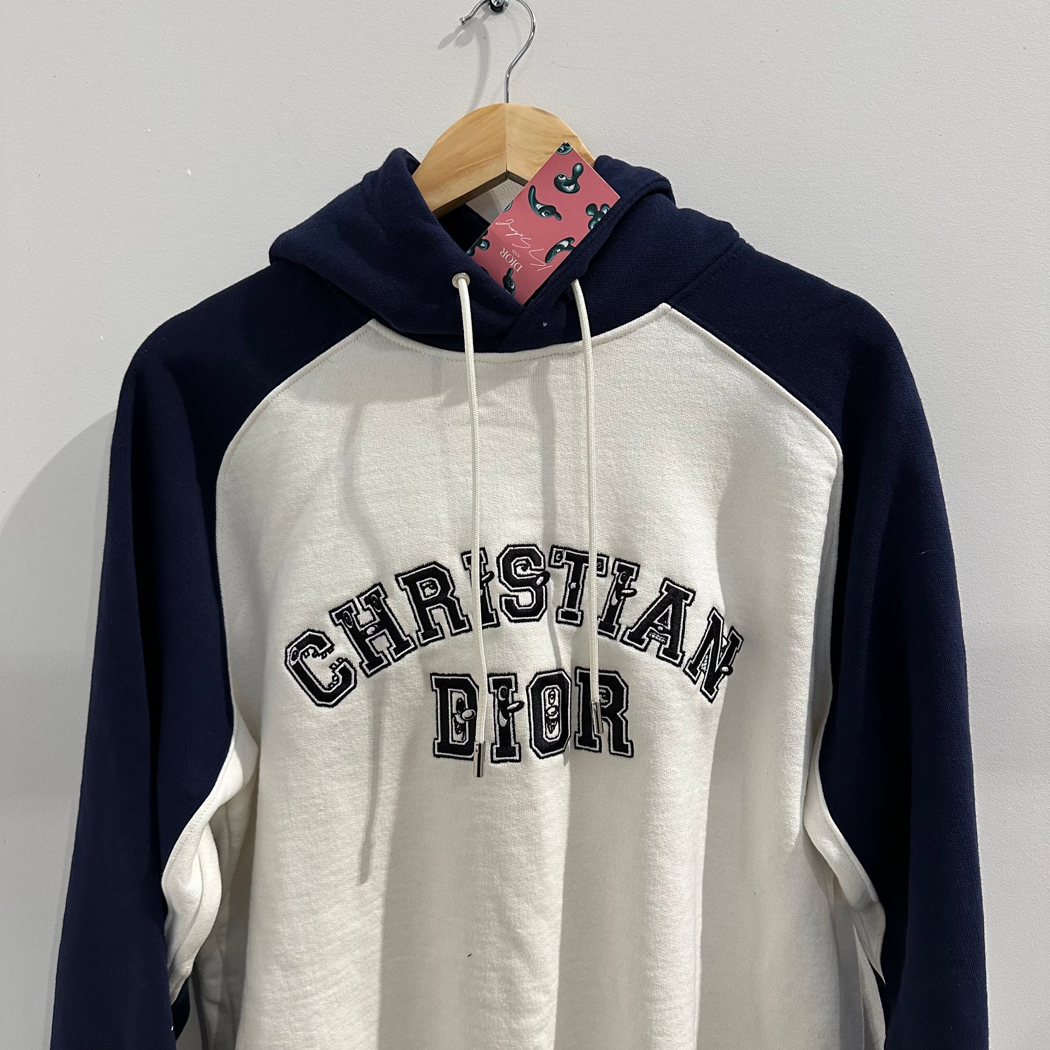 Dior Kenny Scharf Hoodie White Navy Size M