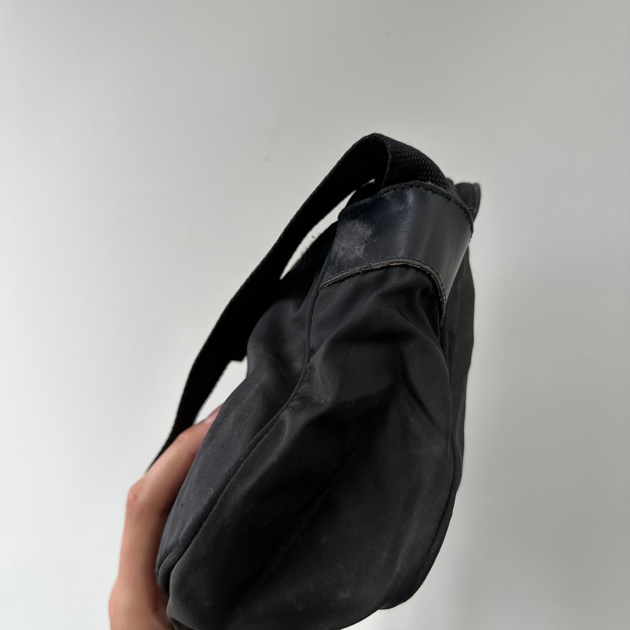 Prada Black Messenger Nylon Bag
