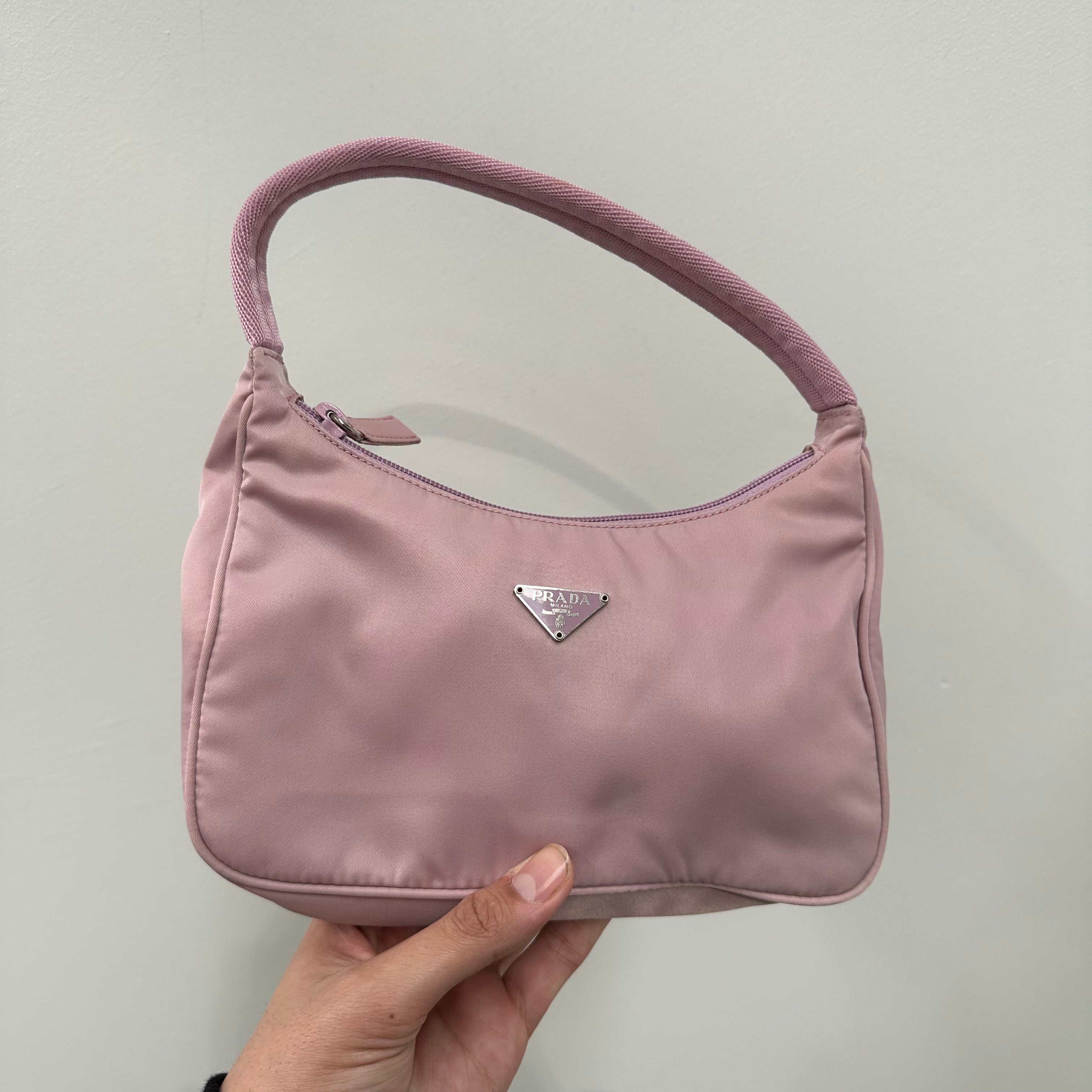 Prada Hobo Shoulder Bag Pink Curated by Charbel