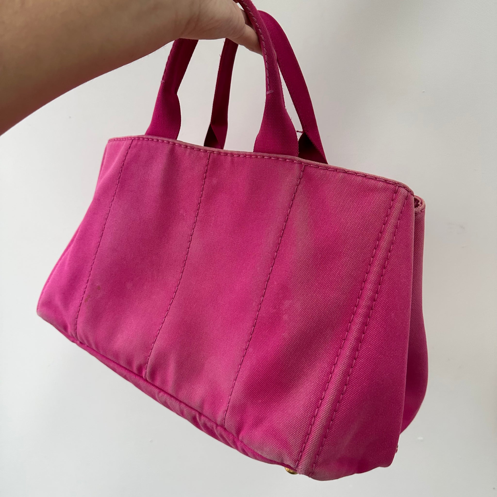 Prada Canapa Large Tote Bag Pink