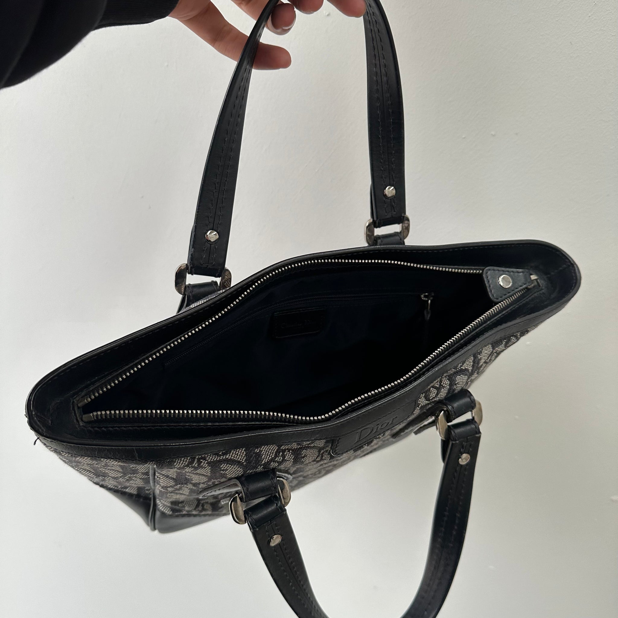 Dior Oblique Logo Print Tote Bag