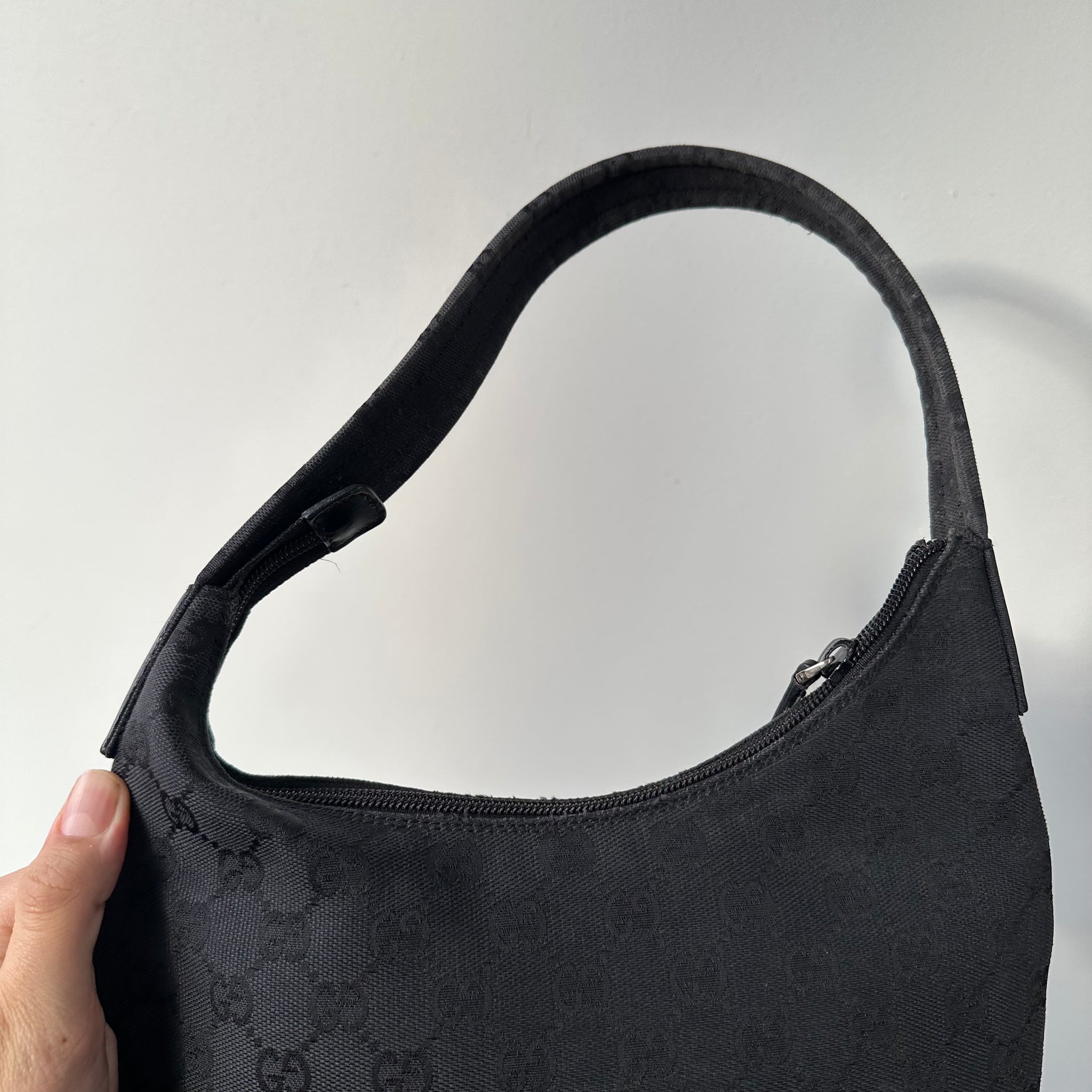 Gucci GG Print Black Shoulder Bag