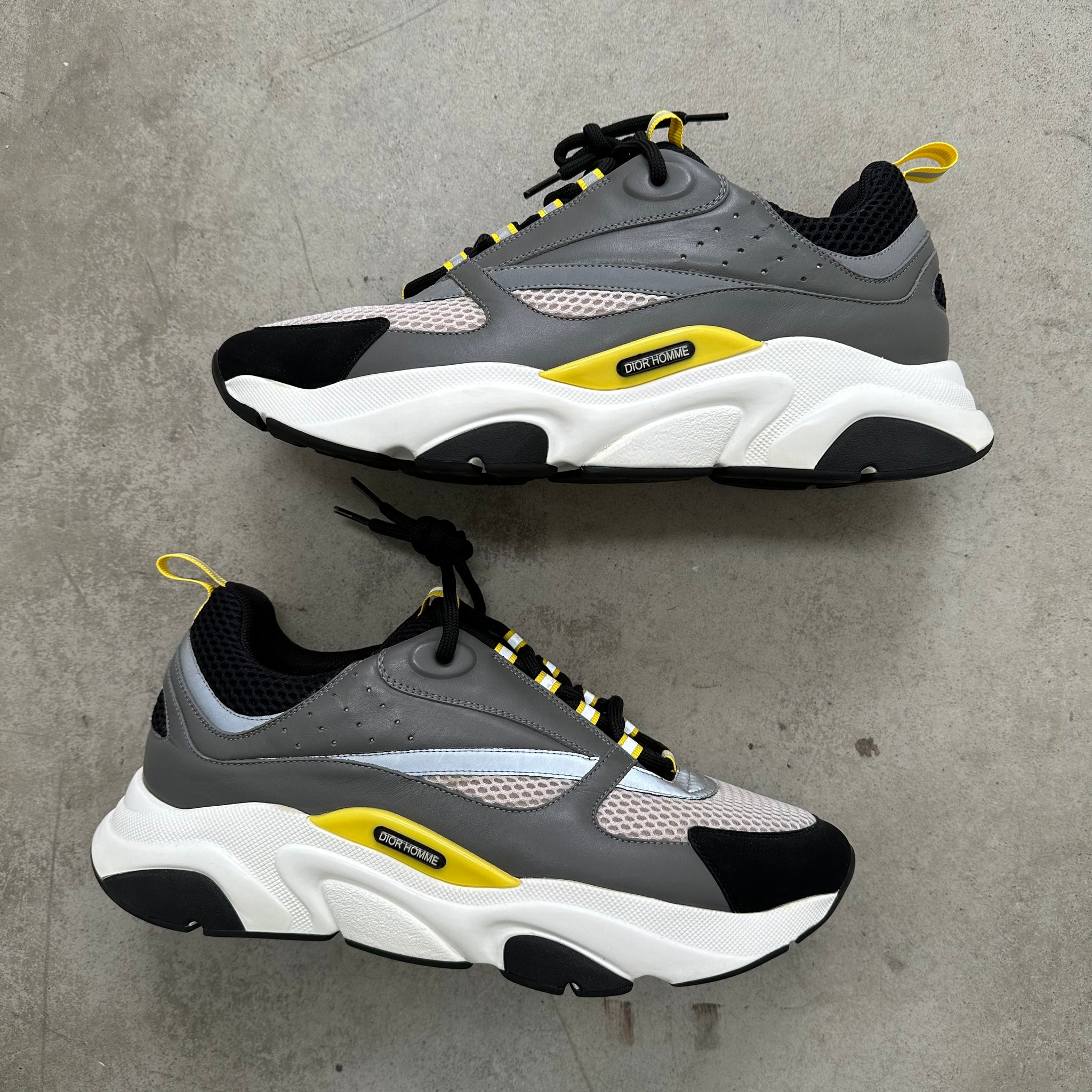 Dior B22 Grey Yellow EU46 US13 Brand New Curated by Charbel