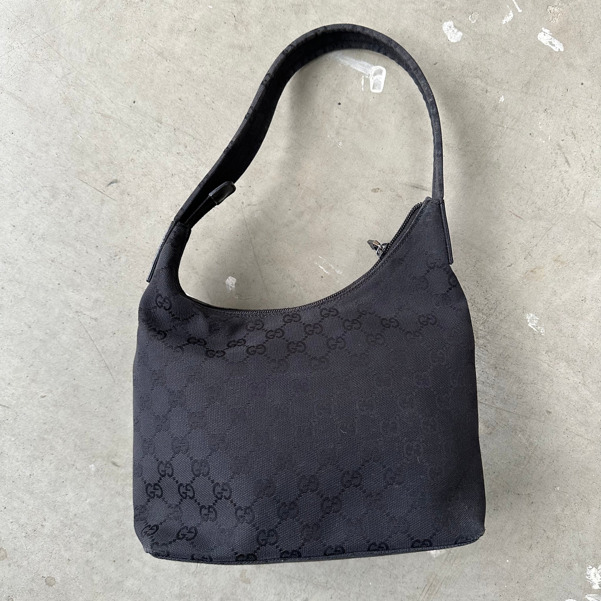 Gucci GG Print Black Shoulder Bag