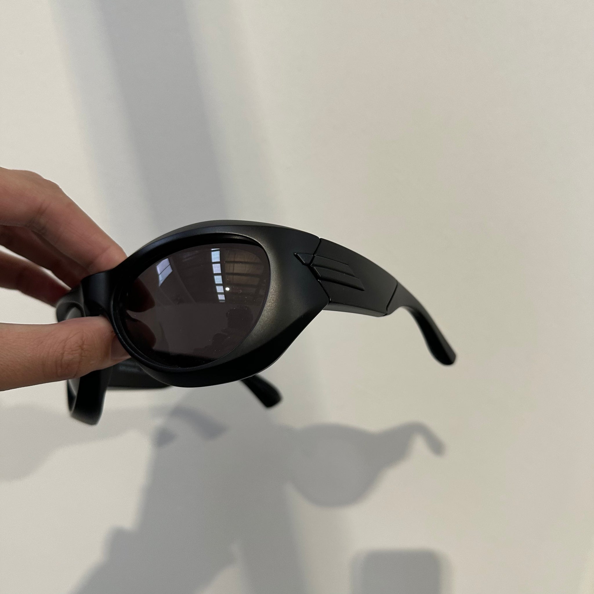 Bottega Veneta Mask D-Frame Rubber Acetate Sunglasses