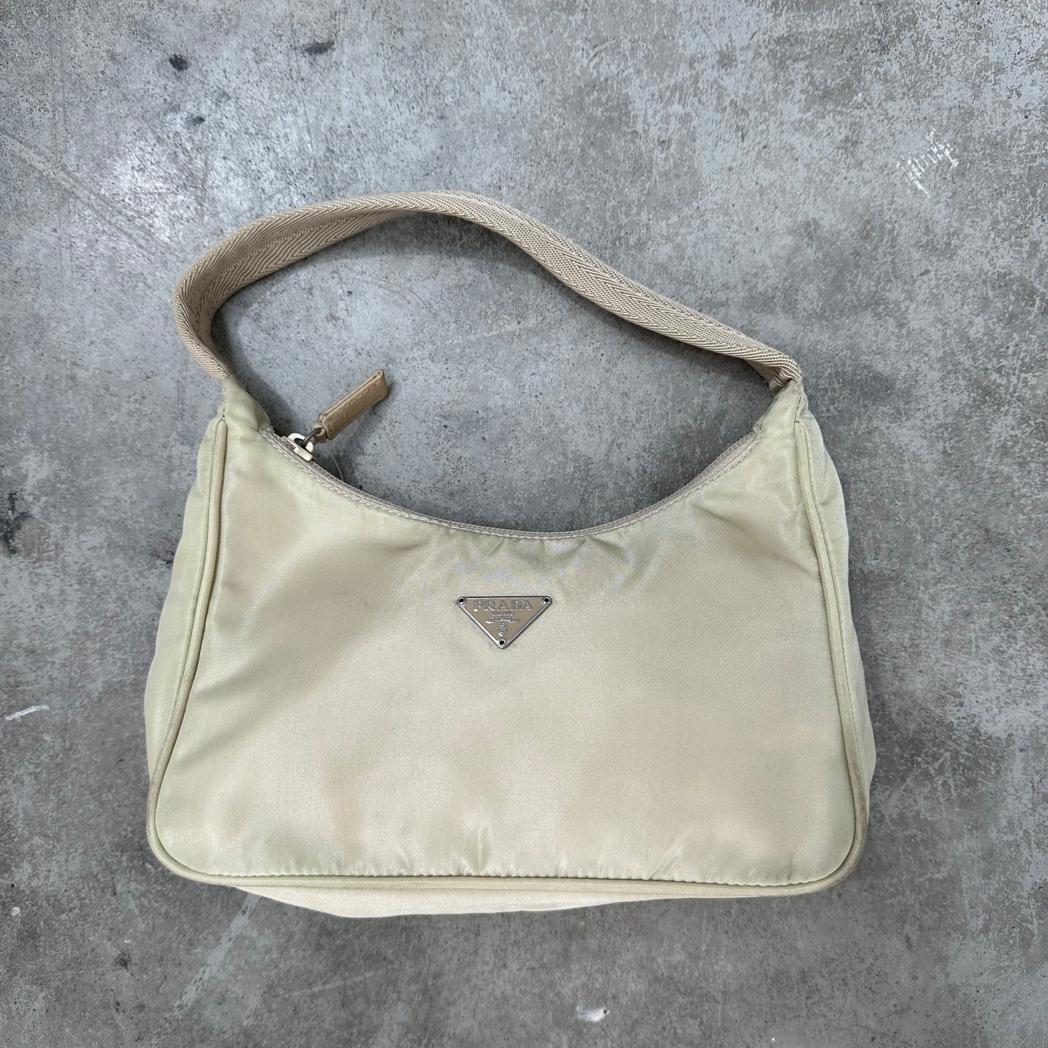 Prada Hobo Shoulder Bag Cream