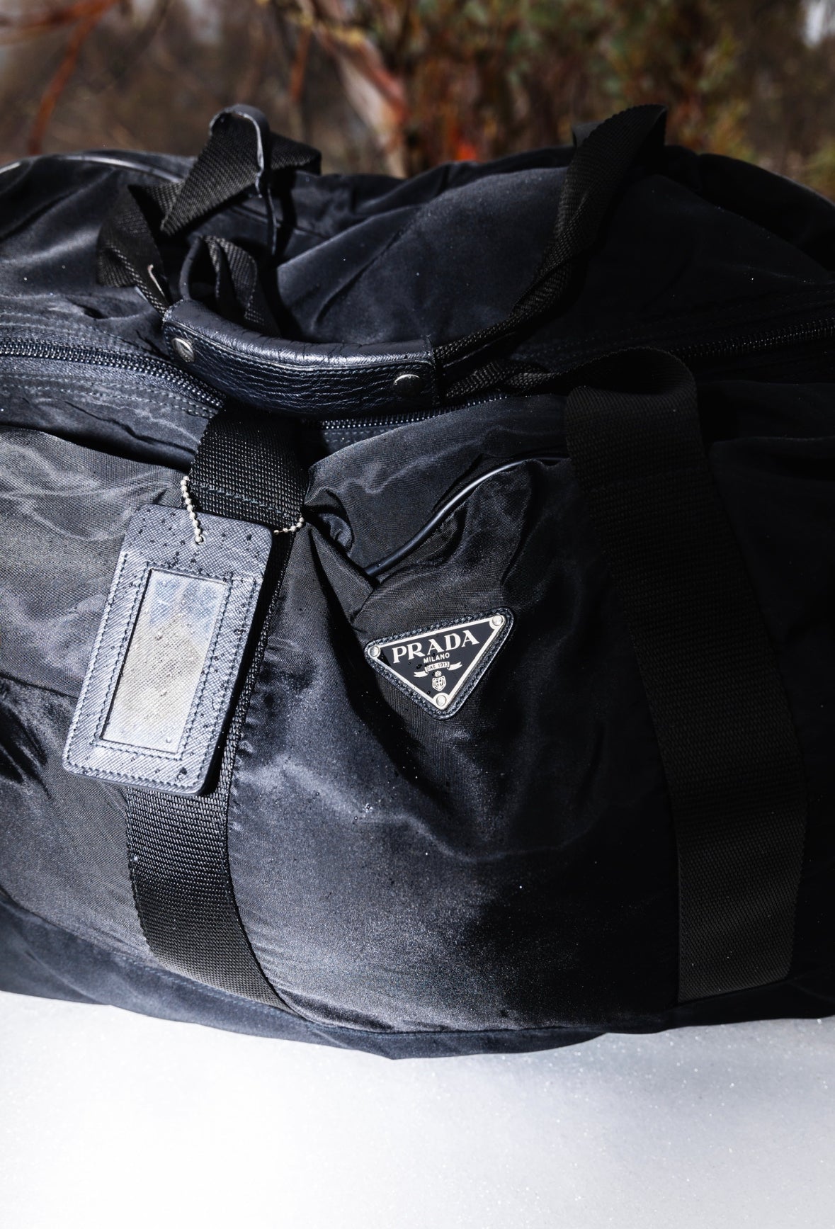 Prada Black Duffle Nylon Bag