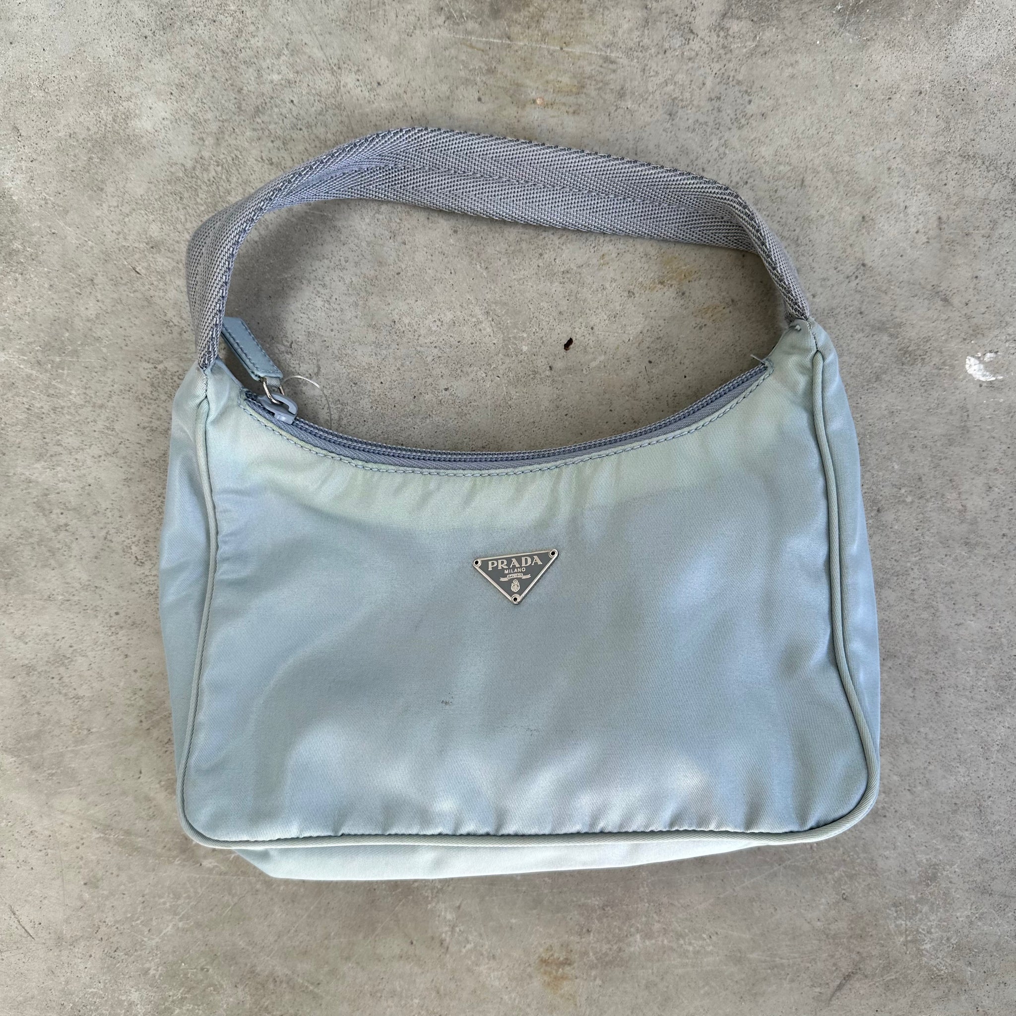 Prada Hobo Shoulder Bag Blue