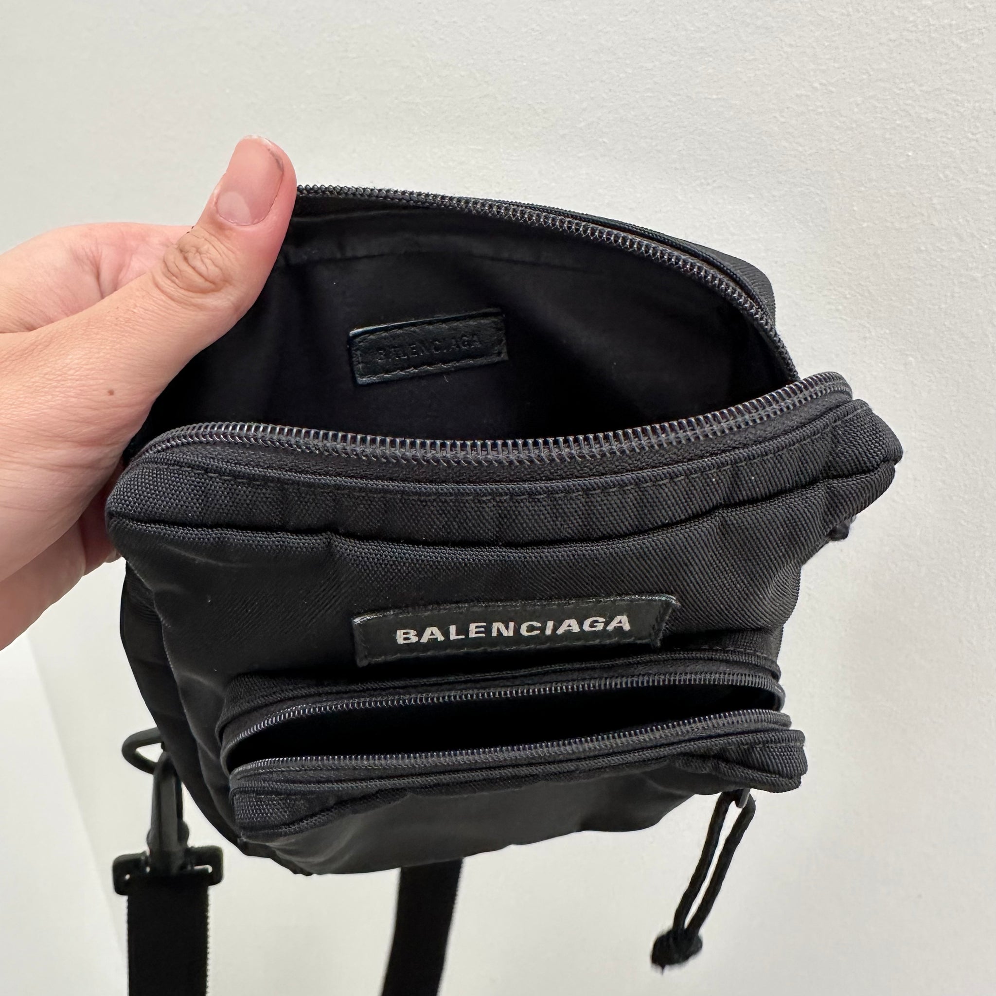 Balenciaga Explorer Crossbody Black Nylon Bag