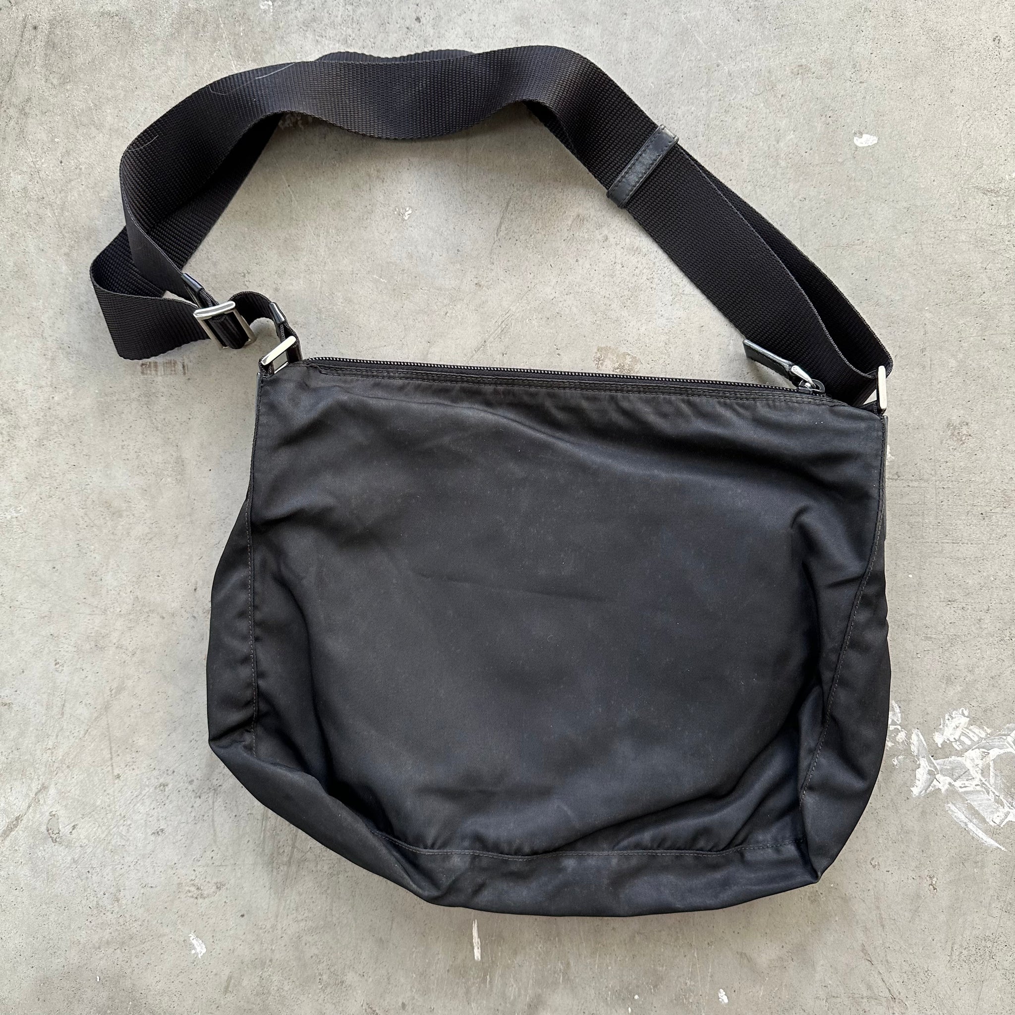 Prada Messenger Crossbody Bag Nylon Black