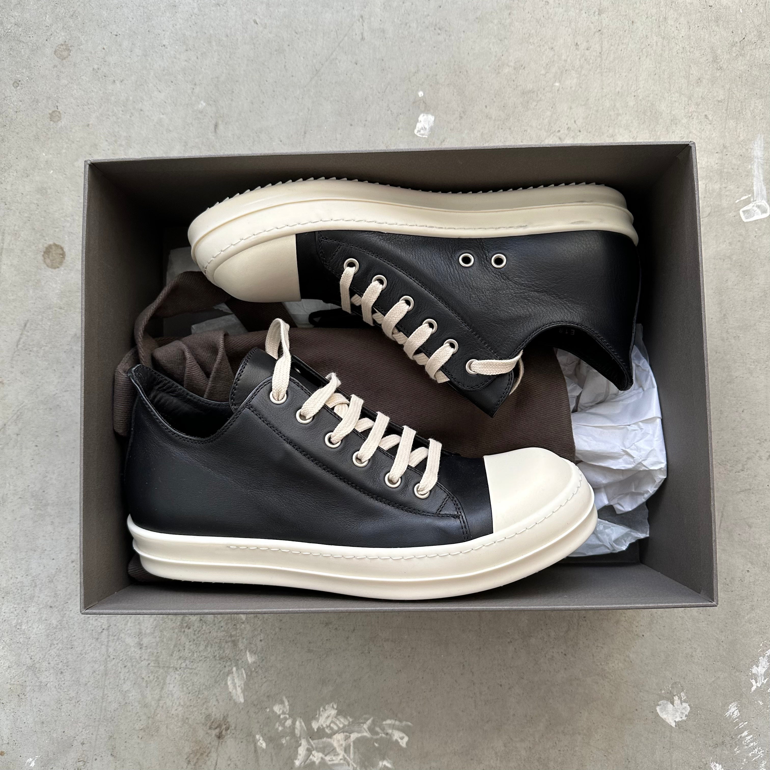 Rick Owens Mainline Black Top Ramone Size 41 Brand New Curated by Charbel